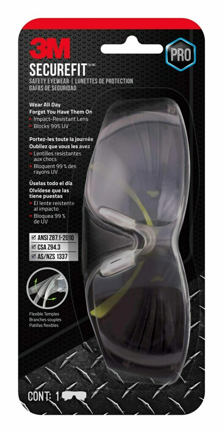 7100112106 - 3M SecureFit 400 Indoor/Outdoor Eye Protection SF400M-WV-6-PS, Mirror, Anti-Scratch