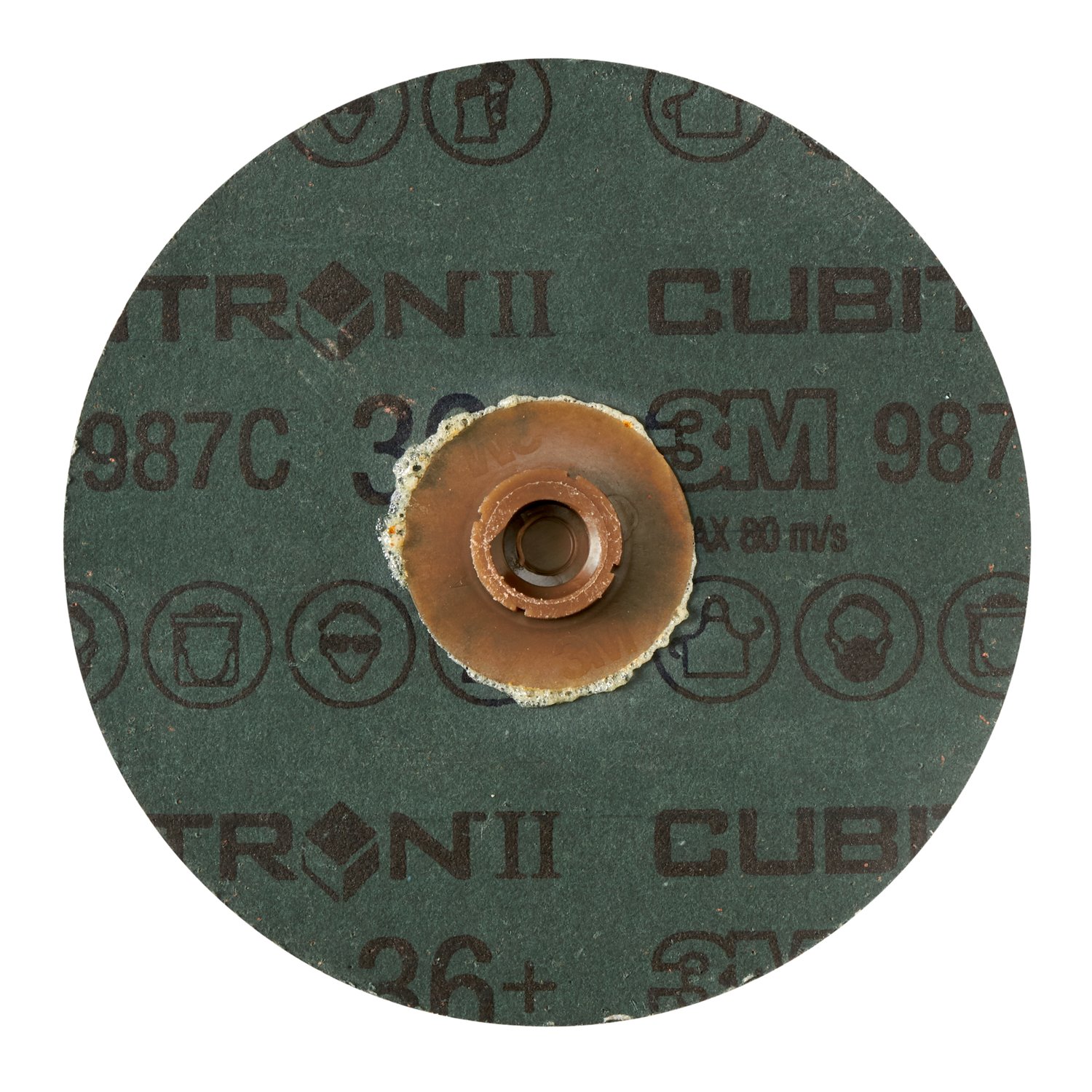 7100096553 - 3M Cubitron II Roloc Fibre Disc 987C, 36+, TS, 4 in, Die RS400BB, 25/Carton, 100 ea/Case
