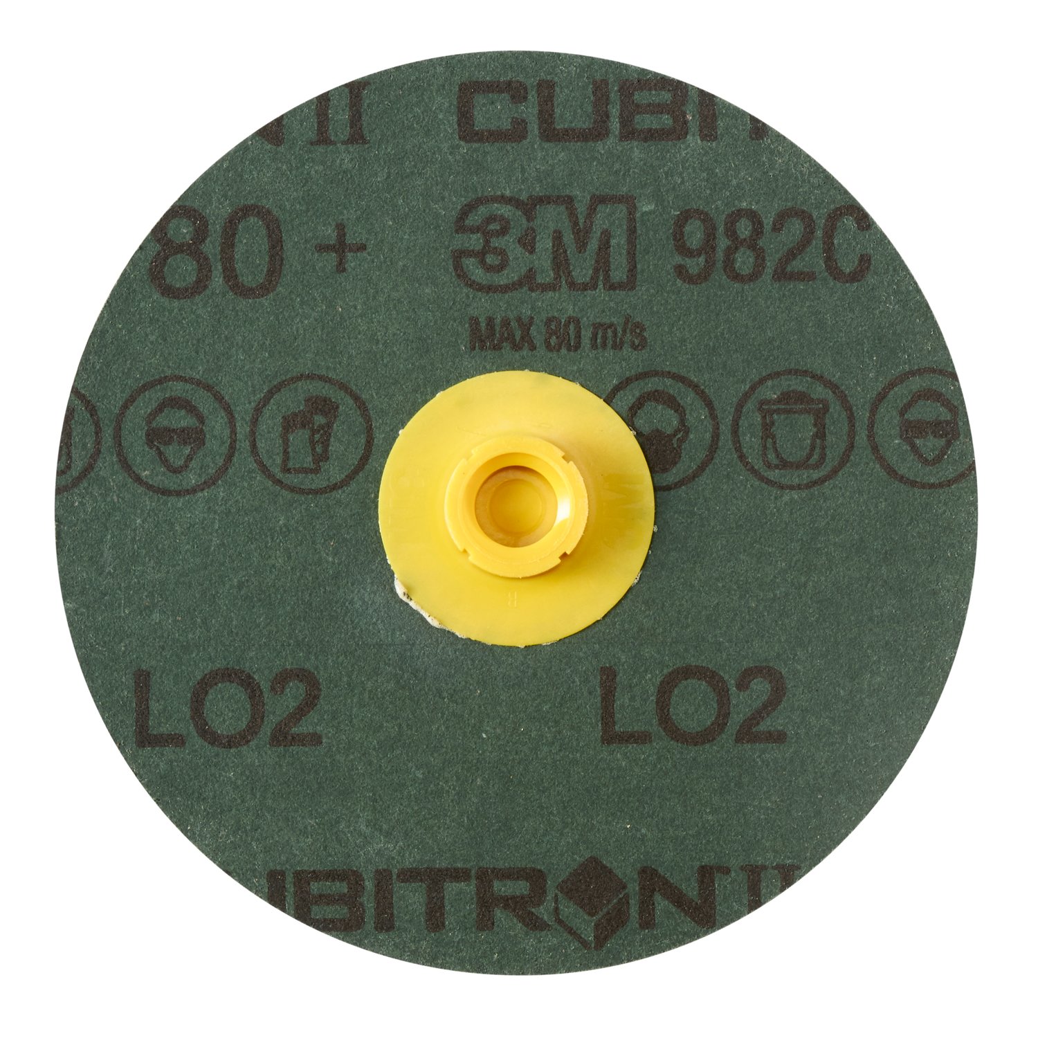 7010361842 - 3M Cubitron II Roloc Fibre Disc 982C, 80+, TS, Red, 4 in, Die RS400BB, 25/Carton, 100 ea/Case