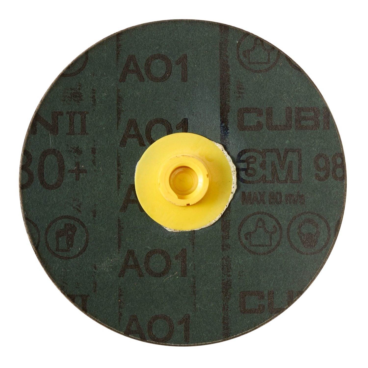 7100096552 - 3M Cubitron II Roloc Fibre Disc 987C, 80+, TS, 4 in, Die RS400BB, 25/Carton, 100 ea/Case