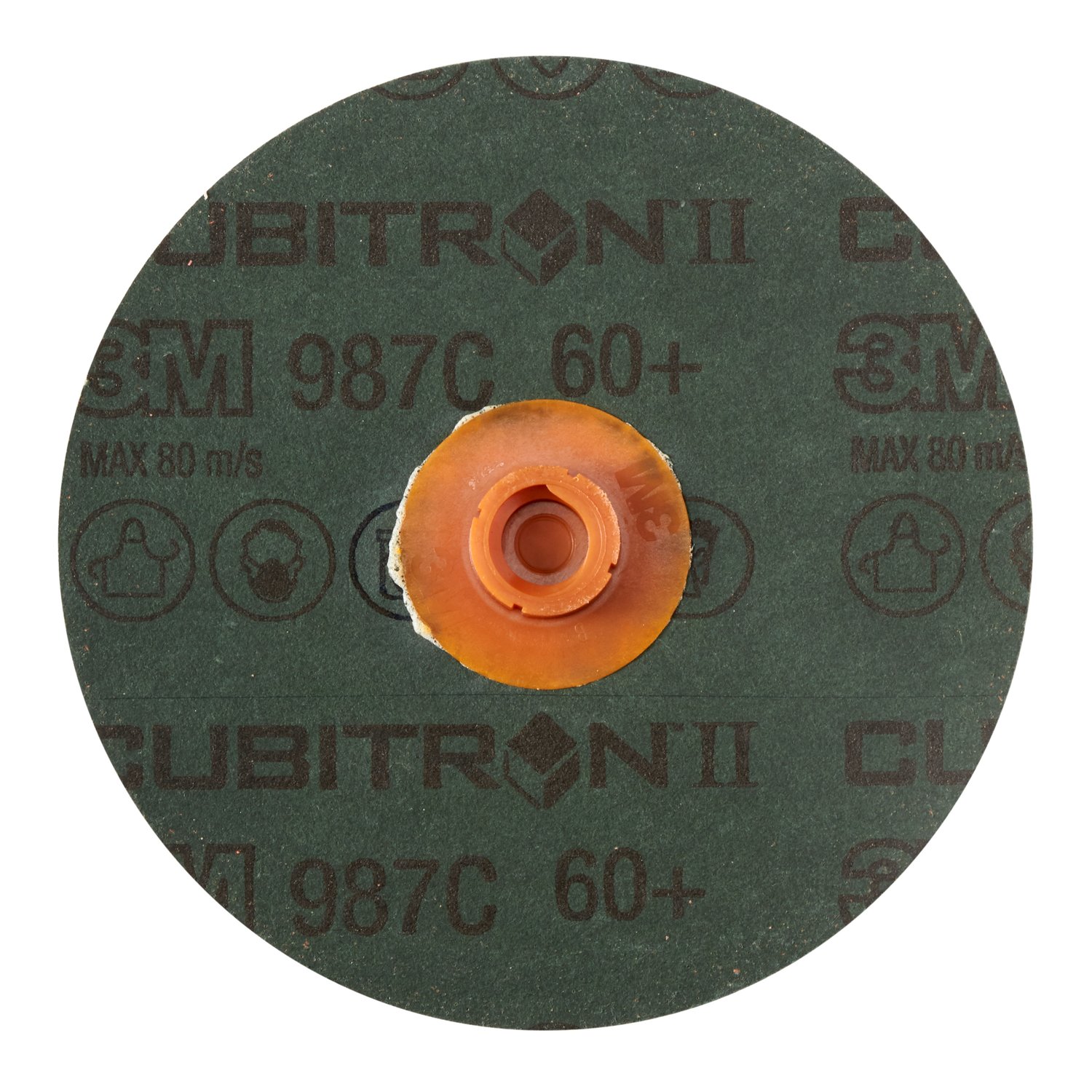 7100096602 - 3M Cubitron II Roloc Fibre Disc 987C, 60+, TS, 4 in, Die RS400BB, 25/Carton, 100 ea/Case
