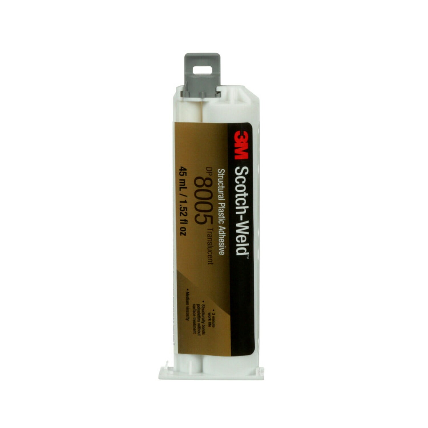 7100089475 - 3M Scotch-Weld Structural Plastic Adhesive DP8005, Black, 45 mL Duo-Pak, 12/case