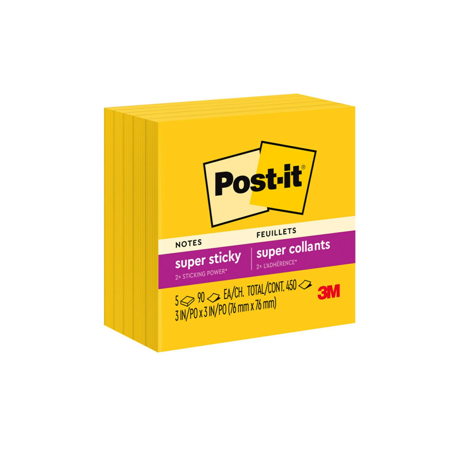 7100230193 - Post-it Notes 654-5SSY, 3 in x 3 in