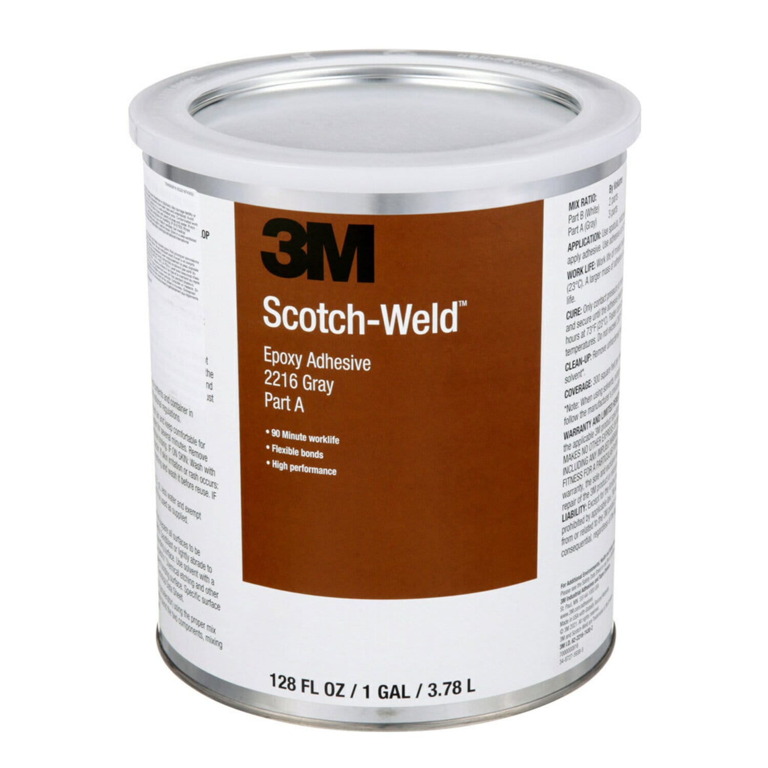 7000000816 - 3M Scotch-Weld Epoxy Adhesive 2216, Gray, Part B/A, 1 Gallon, 2
Kit/Case