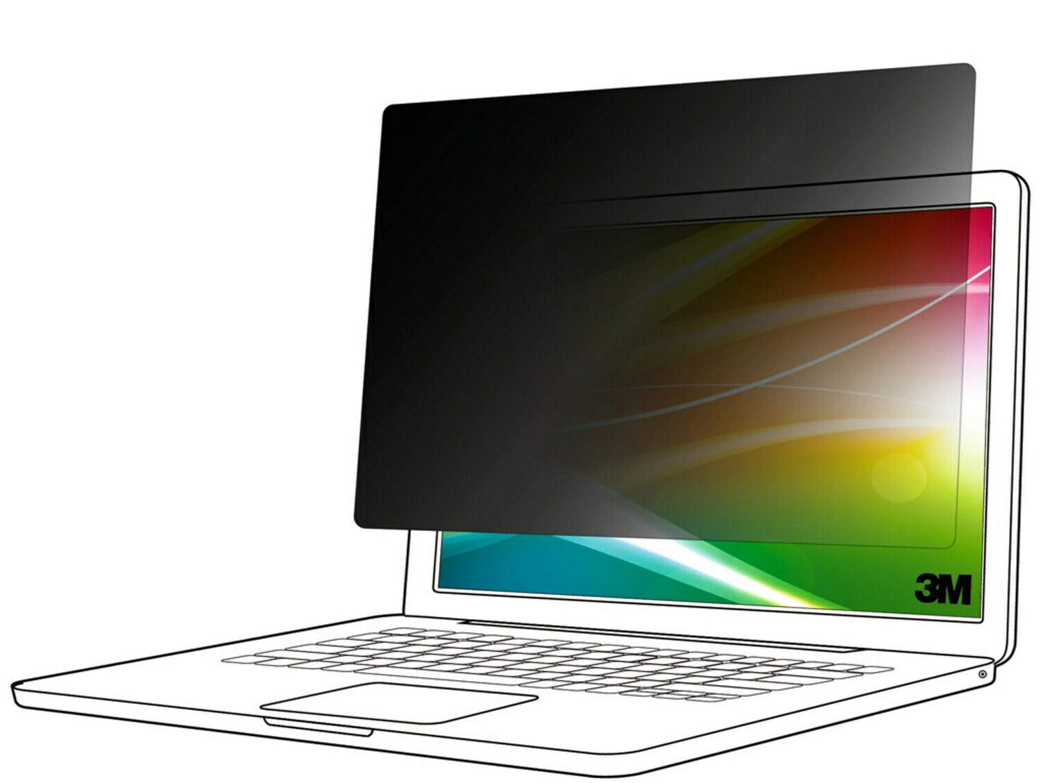 7100283540 - 3M Bright Screen Privacy Filter for 15.6in Laptop, 16:9, BP156W9B