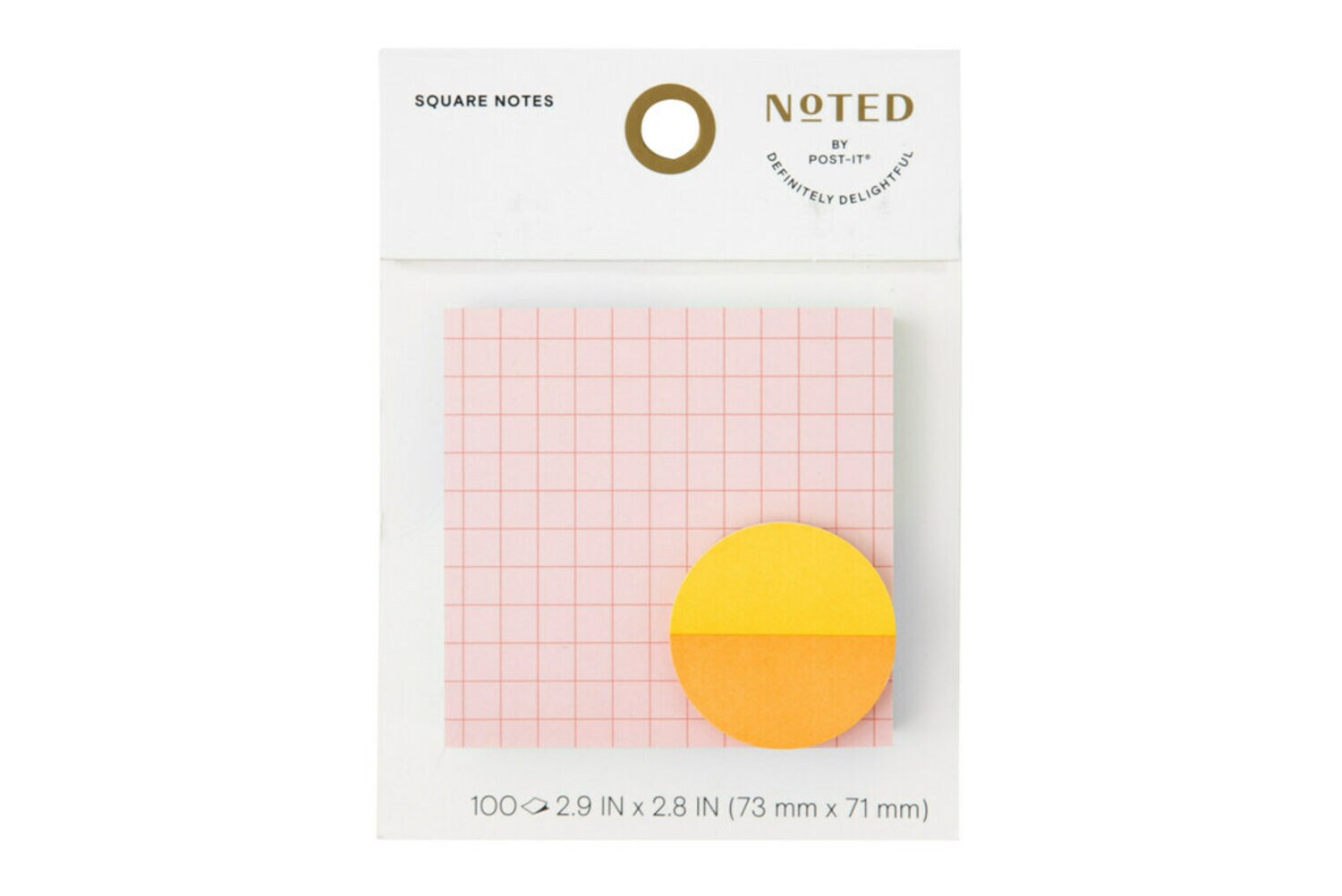 7100292495 - Post-it Square & Round Mini Notes NTDW-331-1, 2.9 in x 2.8in 100 sheet/pad 1.4in x 1.4in 50 sheet/pad