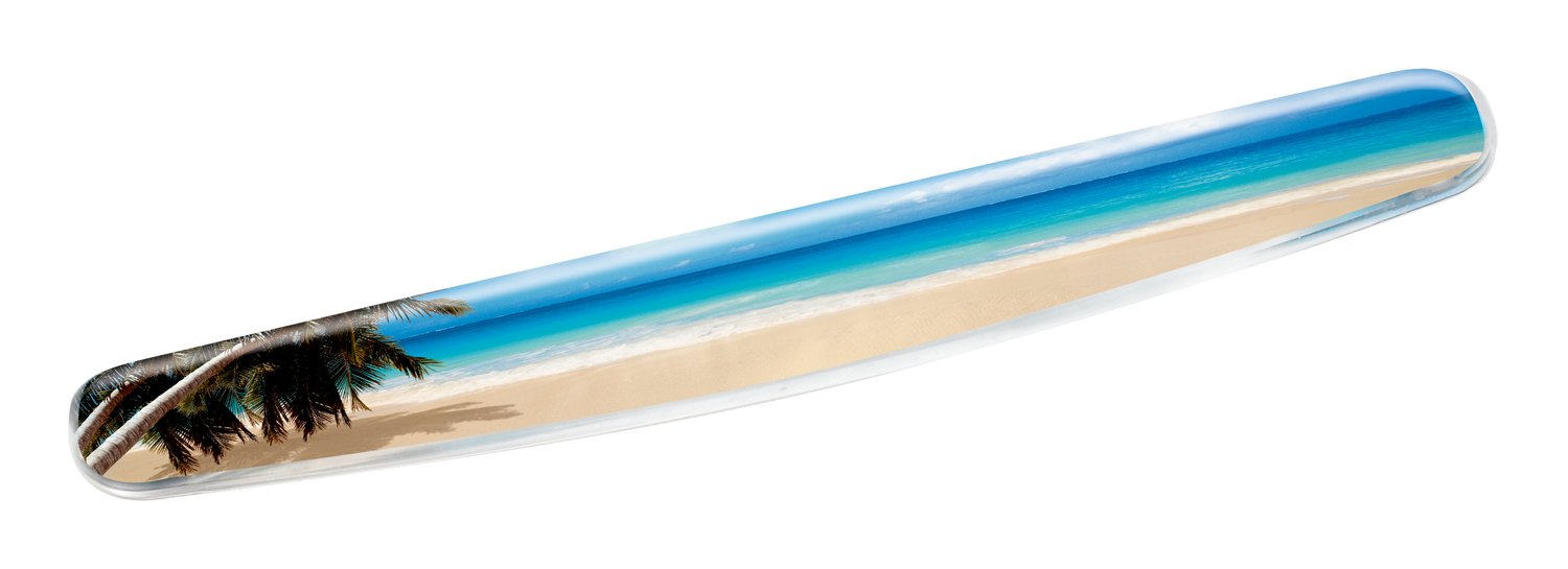 7010383872 - 3M Gel Wrist Rest WR308BH, Clear Gel Design, Compact Size, Beach, 2.75 in x 18.0 in x .75 in