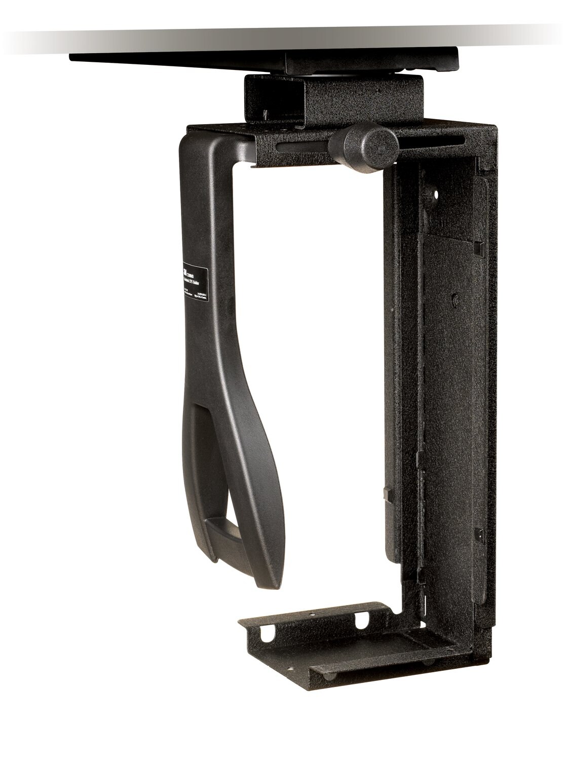 7100154630 - 3M Adjustable Under-desk CPU Holder with 360 Degree Swivel, Black, CS200MB