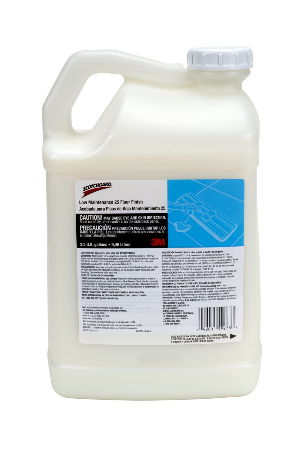 7010302092 - 3M Scotchgard Low Maintenance Floor Finish 25, 1 gal Bag, 4/Case