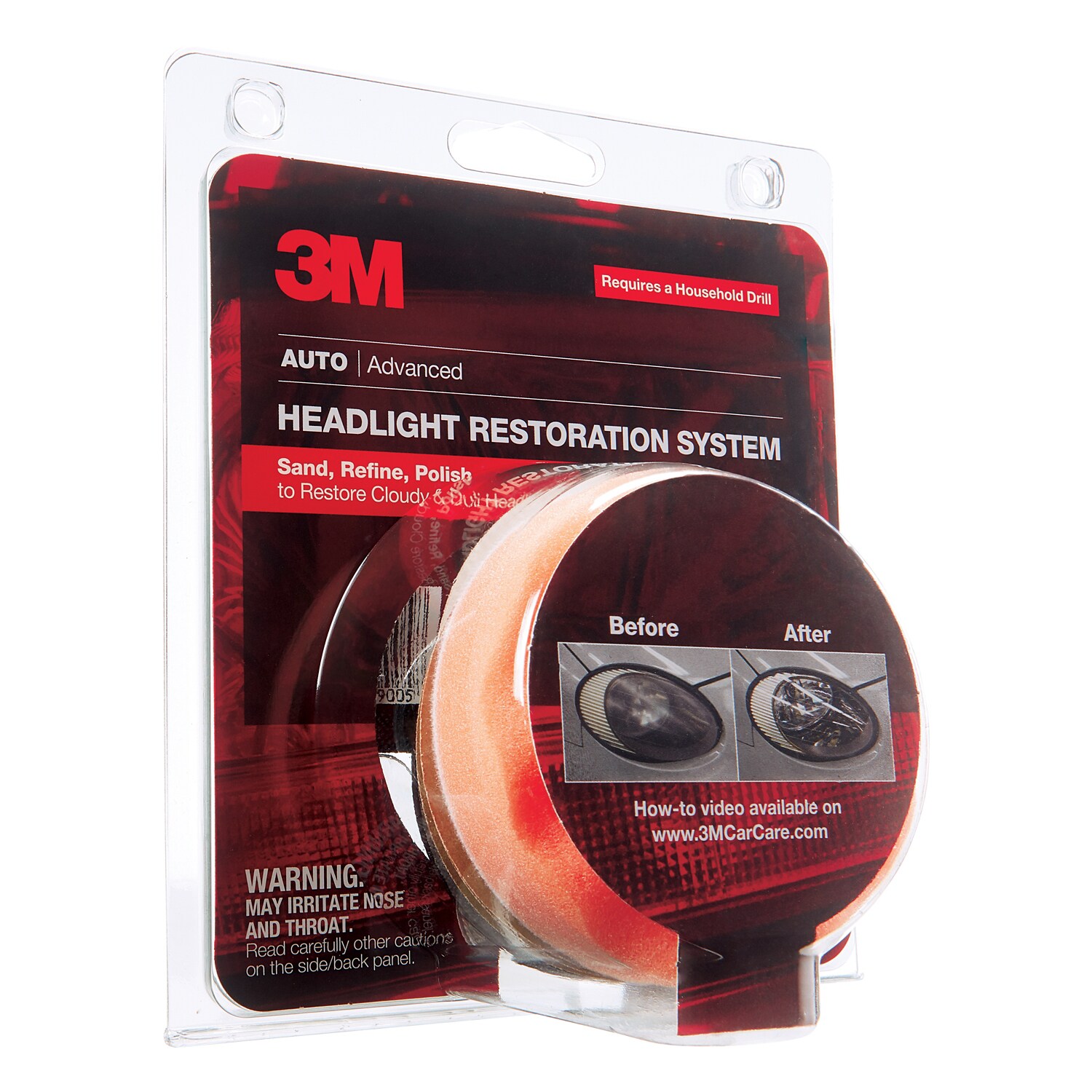 7100324545 - 3M Headlight Lens Restoration System 39008, 4/Case