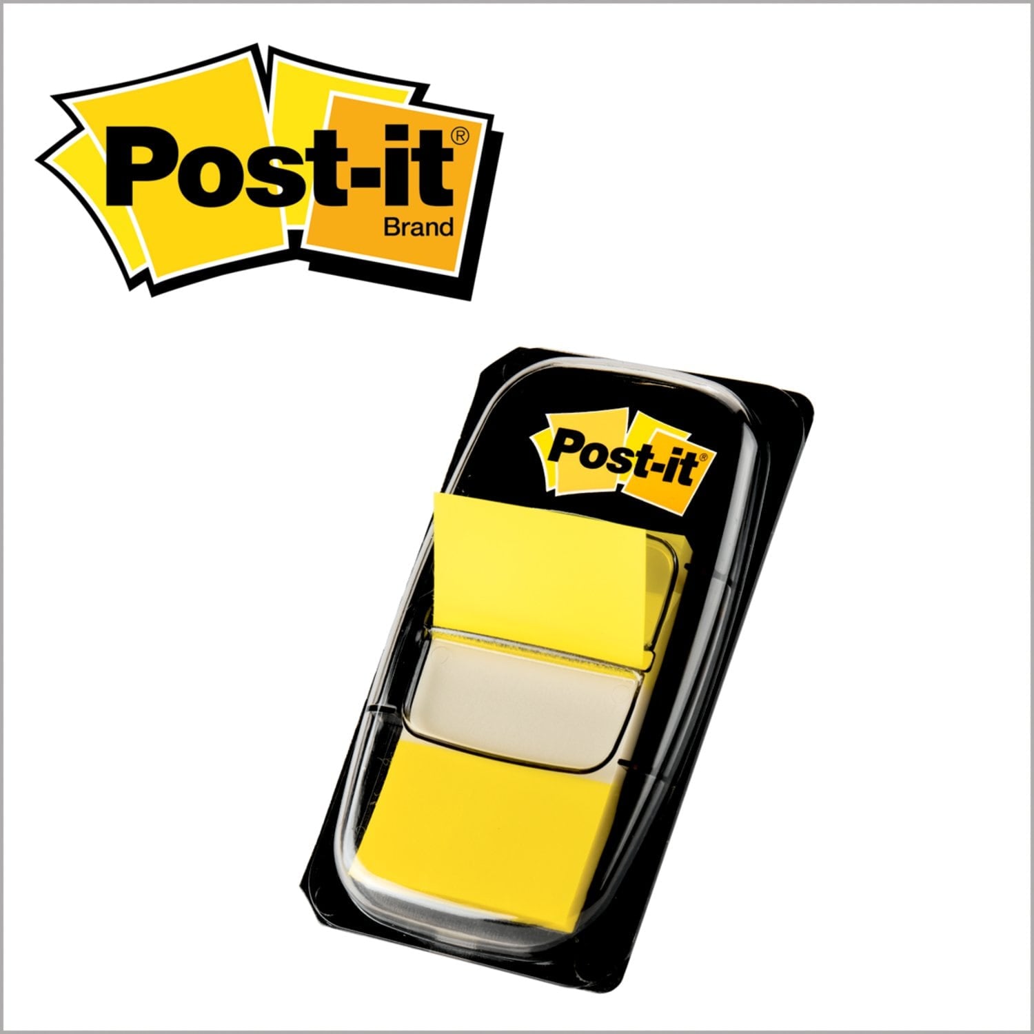 7010383983 - Post-it Flags 680-YW12, 1 in. x 1.7 in. (25.4 mm x 43.2 mm) Canary Yellow 12 disp/box 4 bx/cs
