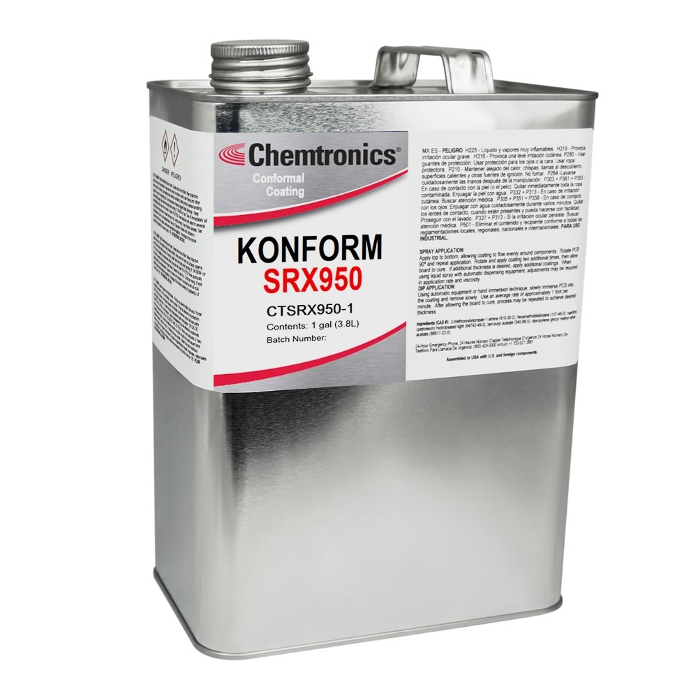 CTSRX9501 - CHEMTRONICS KONFORM SR X SILICONE CONFORMAL COATING 3.8L