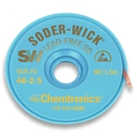 4025 - CHEMTRONICS SODER WICK LEAD FREE DESOLDERING WICK 5FT