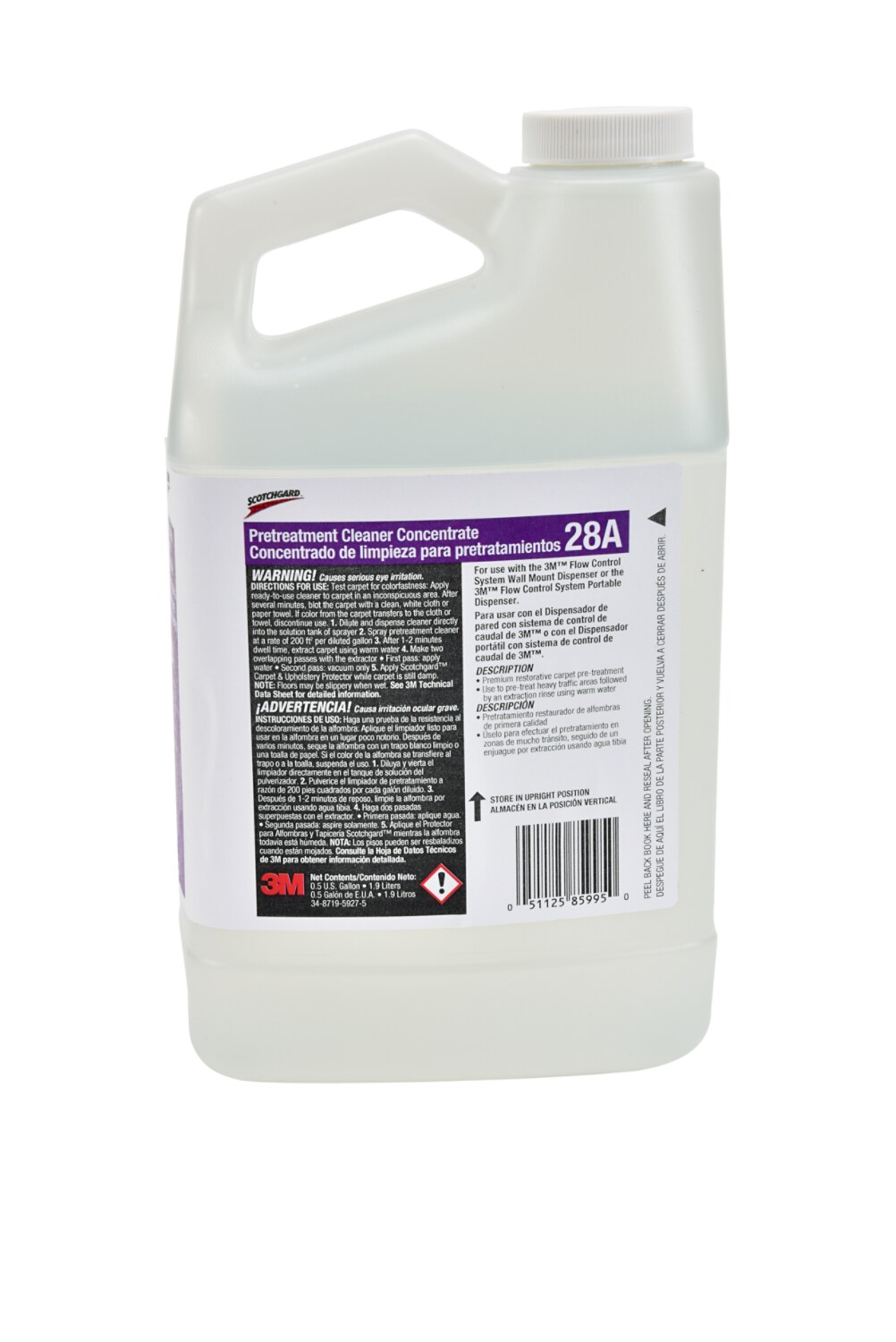 7010301945 - 3M Scotchgard Pretreatment Cleaner Concentrate 28A, 0.5 Gallon, 4/Case