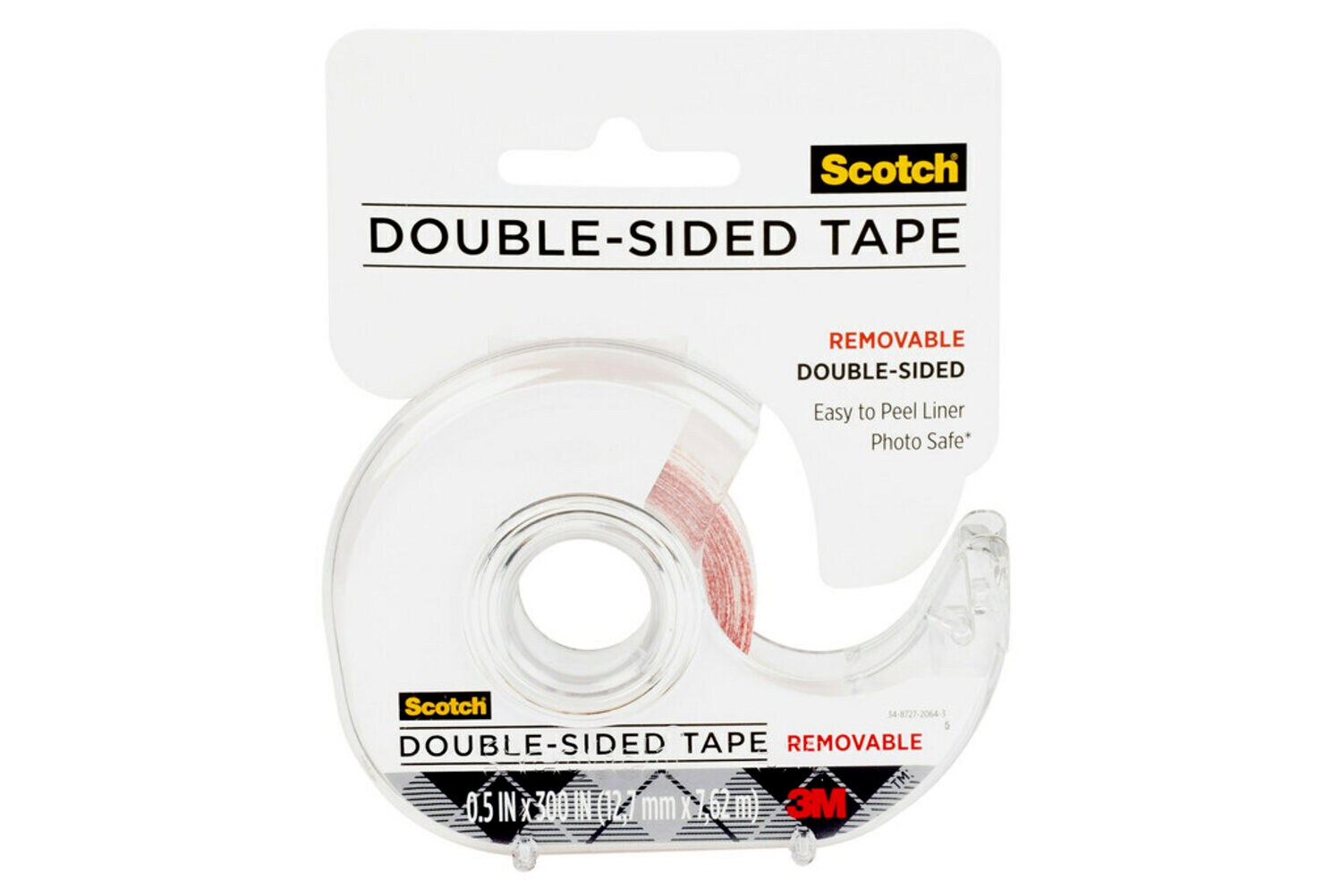 7010311495 - Scotch Tape Double Sided Removable 2002-CFT, 1/2 in x 300 in