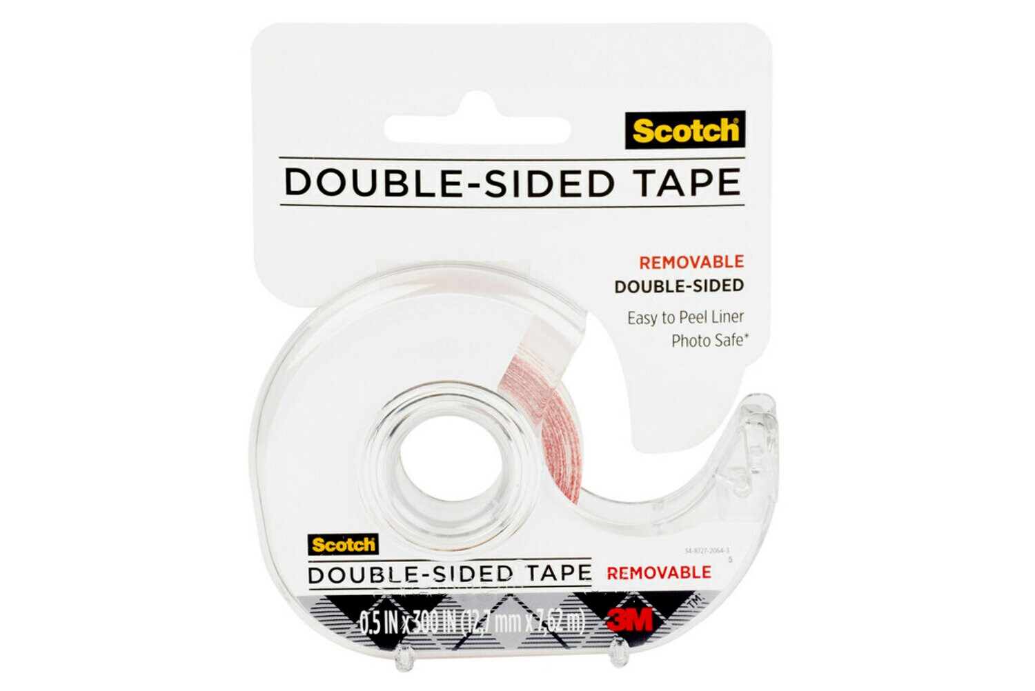 7010311495 - Scotch Tape Double Sided Removable 2002-CFT, 1/2 in x 300 in