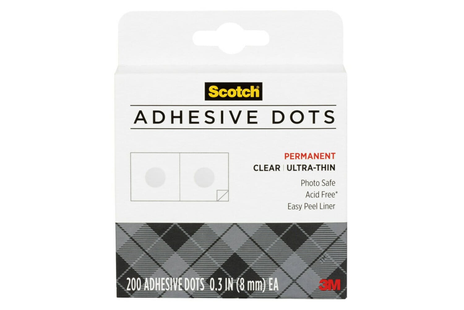 7010333105 - Scotch Adhesive Dots 010-200UT-CFT, Clear