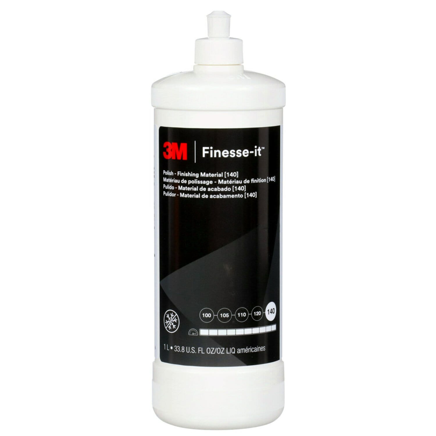 7100075518 - 3M Finesse-it Polish Standard Series - Finishing Material (140), 81235, White, Easy Clean Up, Liter (33.814 oz), 12 ea/Case