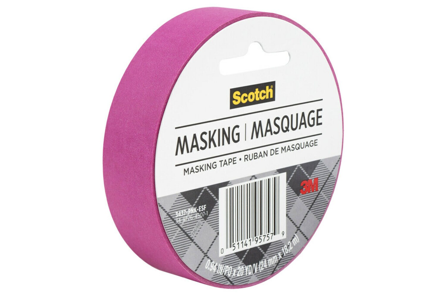 7000148334 - Scotch Expressions Masking Tape 3437-PNK-ESF, Fuchsia