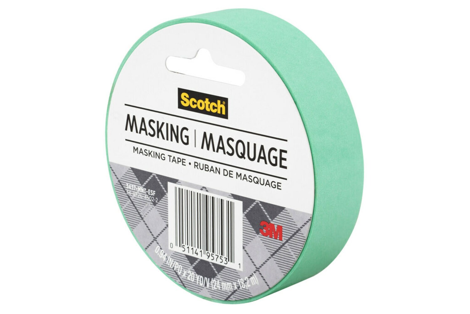 7100024405 - Scotch Expressions Masking Tape 3437-MNT-ESF, Mint Green