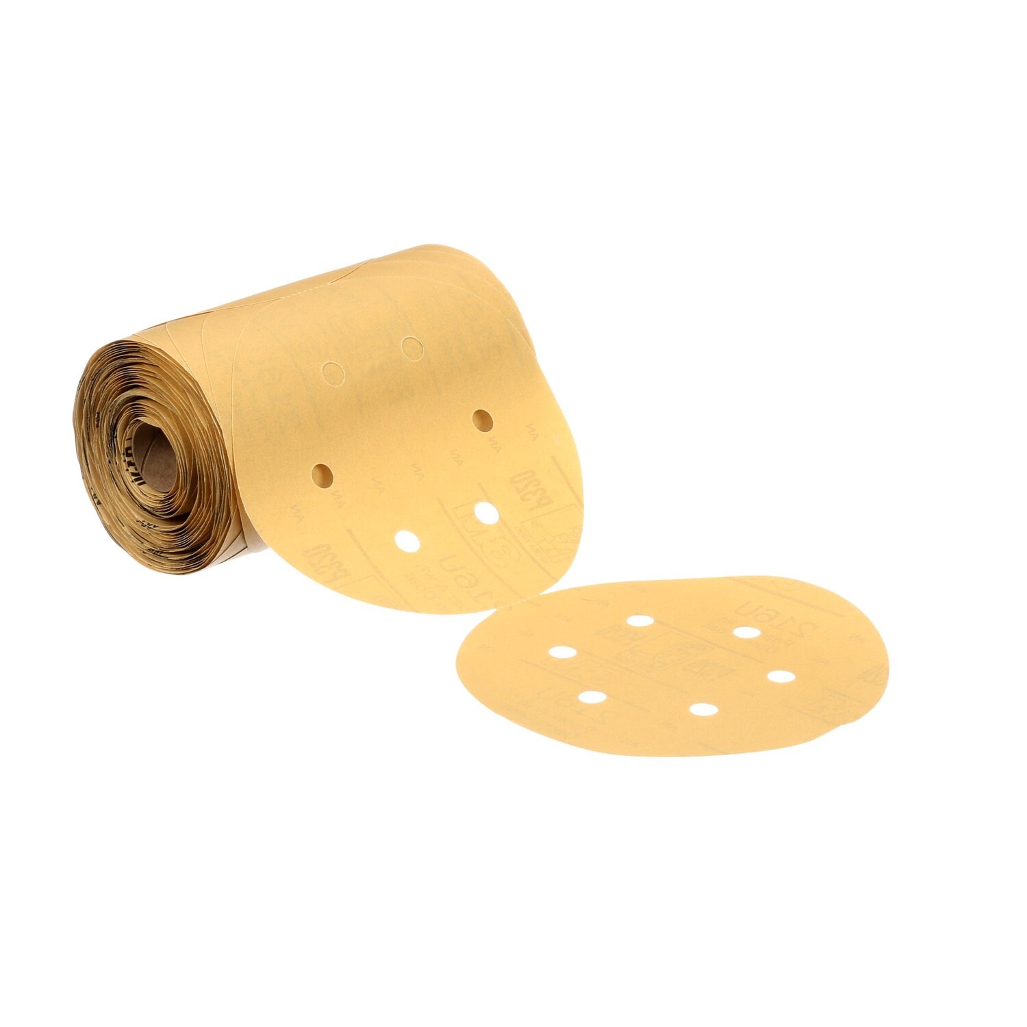 7010532735 - 3M Stikit Gold Paper Disc Roll 216U, P180 A-weight, 6 in x NH, D/F 6HL, Die 600HZ, 175 discs per roll