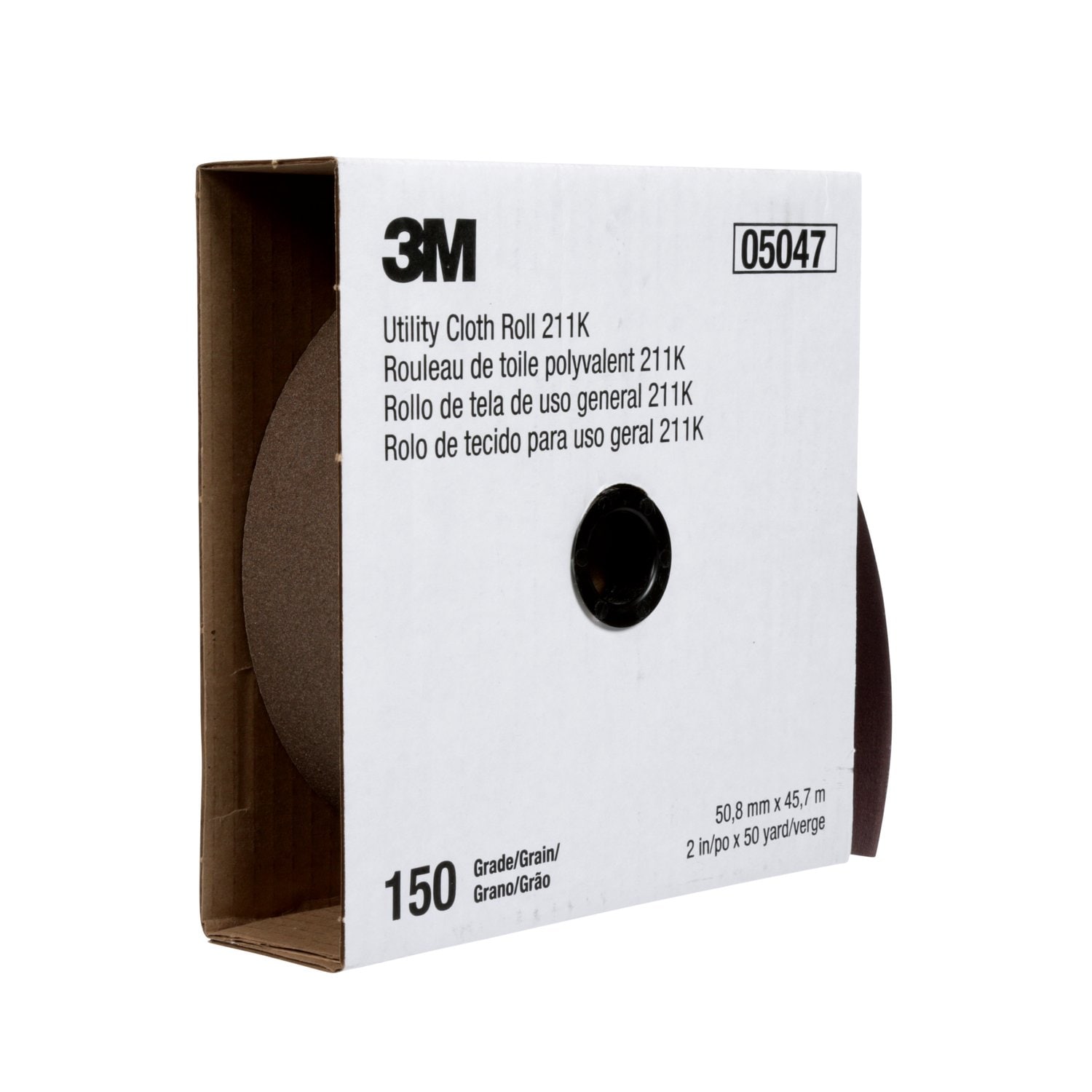 7010508419 - 3M Utility Cloth Roll 211K, 150 J-weight, 8 in x 50 yd, ASO, Full-flex