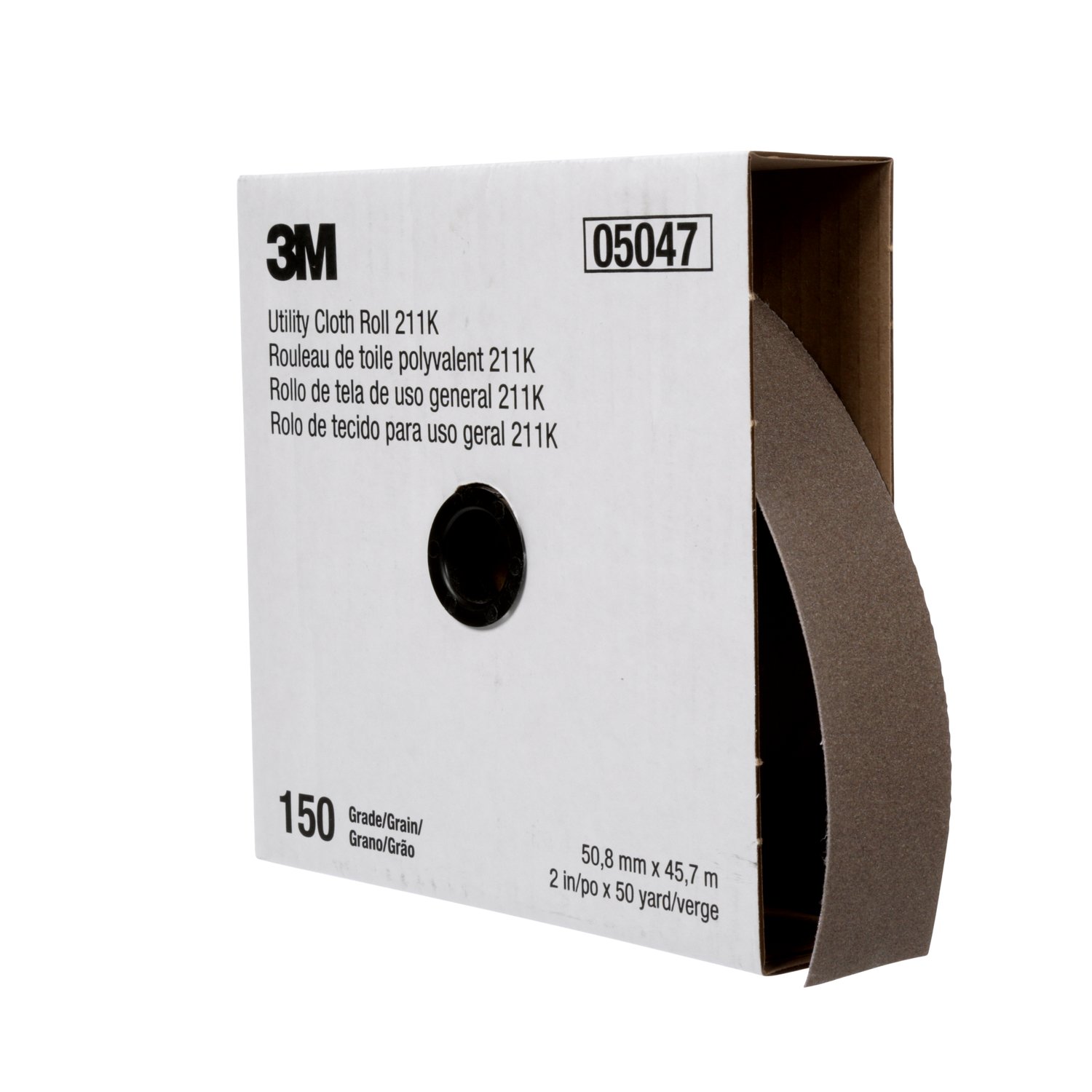 7100202170 - 3M Utility Cloth Roll 211K, 150 J-weight, 2-1/2 in x 50 yd, 5 ea/Case