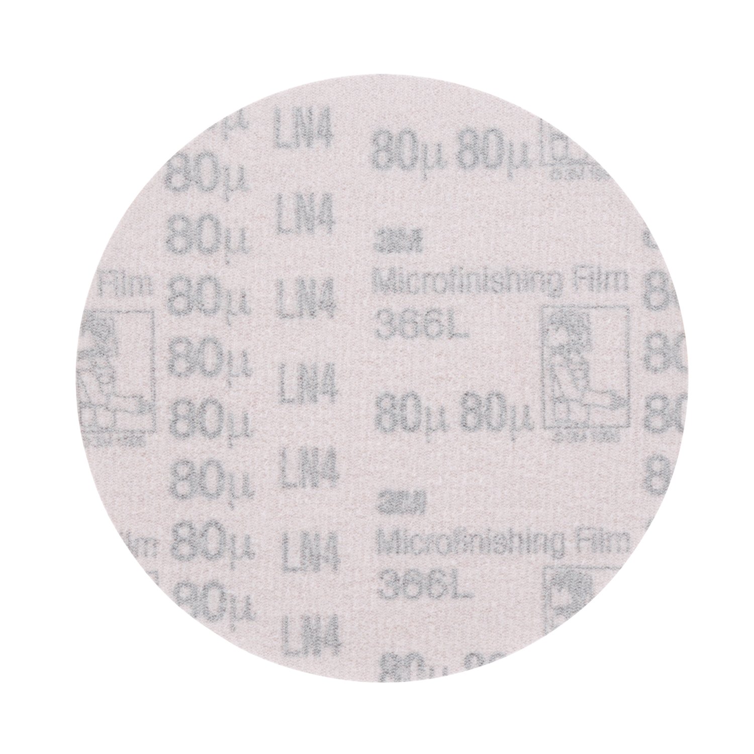 7100012741 - 3M Microfinishing PSA Film Disc 366L, 60 Mic 3MIL, Type D, Config