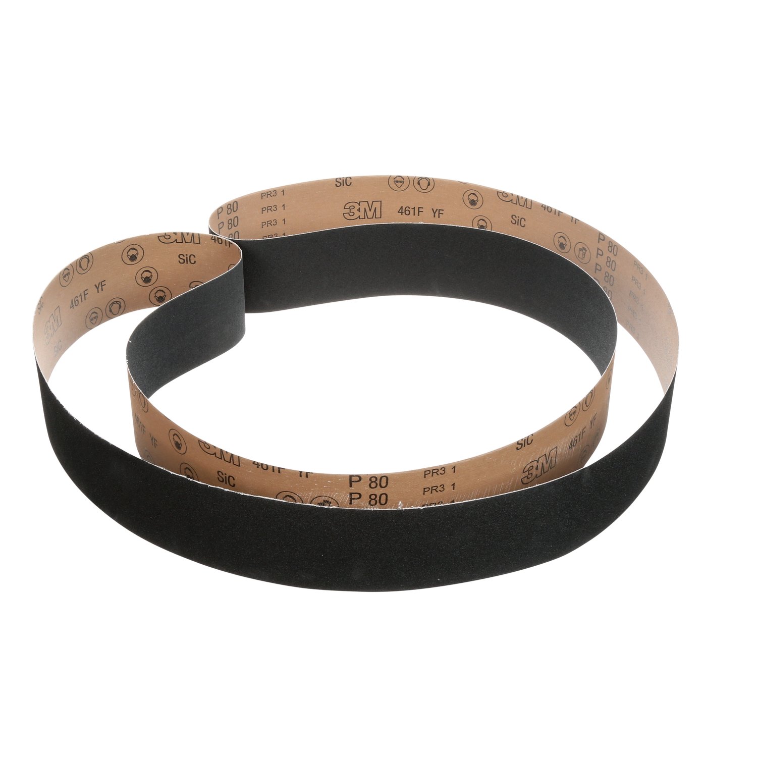 7100208496 - 3M Cloth Belt 461F, P60 YF-weight, 64 in x 110 in, Sine-lok, Single-flex, Bulk