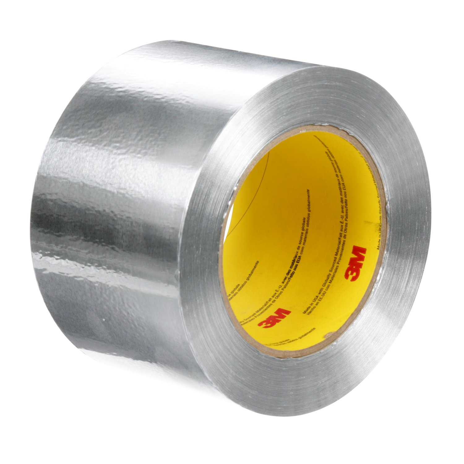 7100229732 - 3M Aluminum Foil Tape 425 LT80, Silver, 3 in x 60 yd, 4.6 mil, 8 Rolls/Case