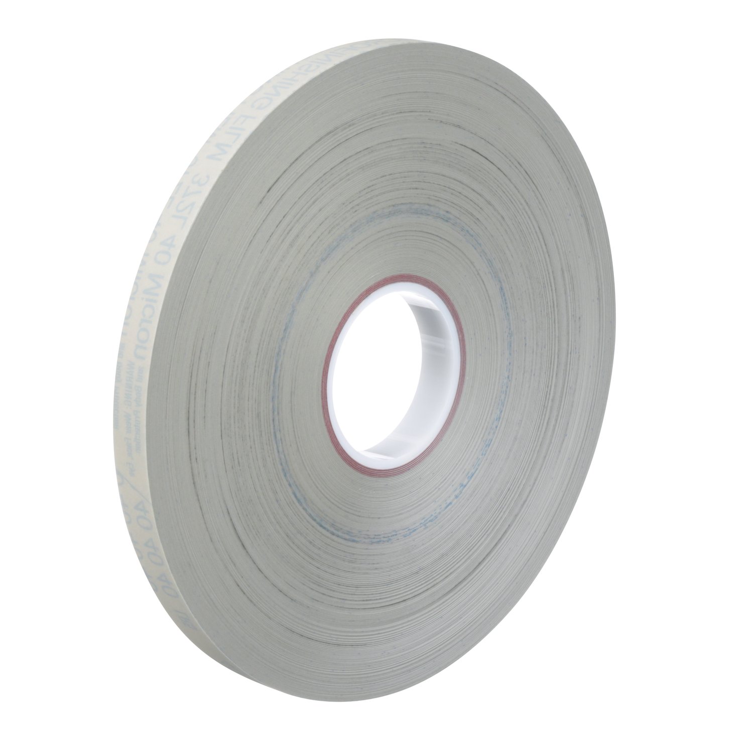 7100232448 - 3M Microfinishing Film Roll 372L, 30 Mic 5MIL, 0.63 in x 500 ft x 1 in (16mmx152.5m), Plastic Core, ASO, End Roll Mark Black