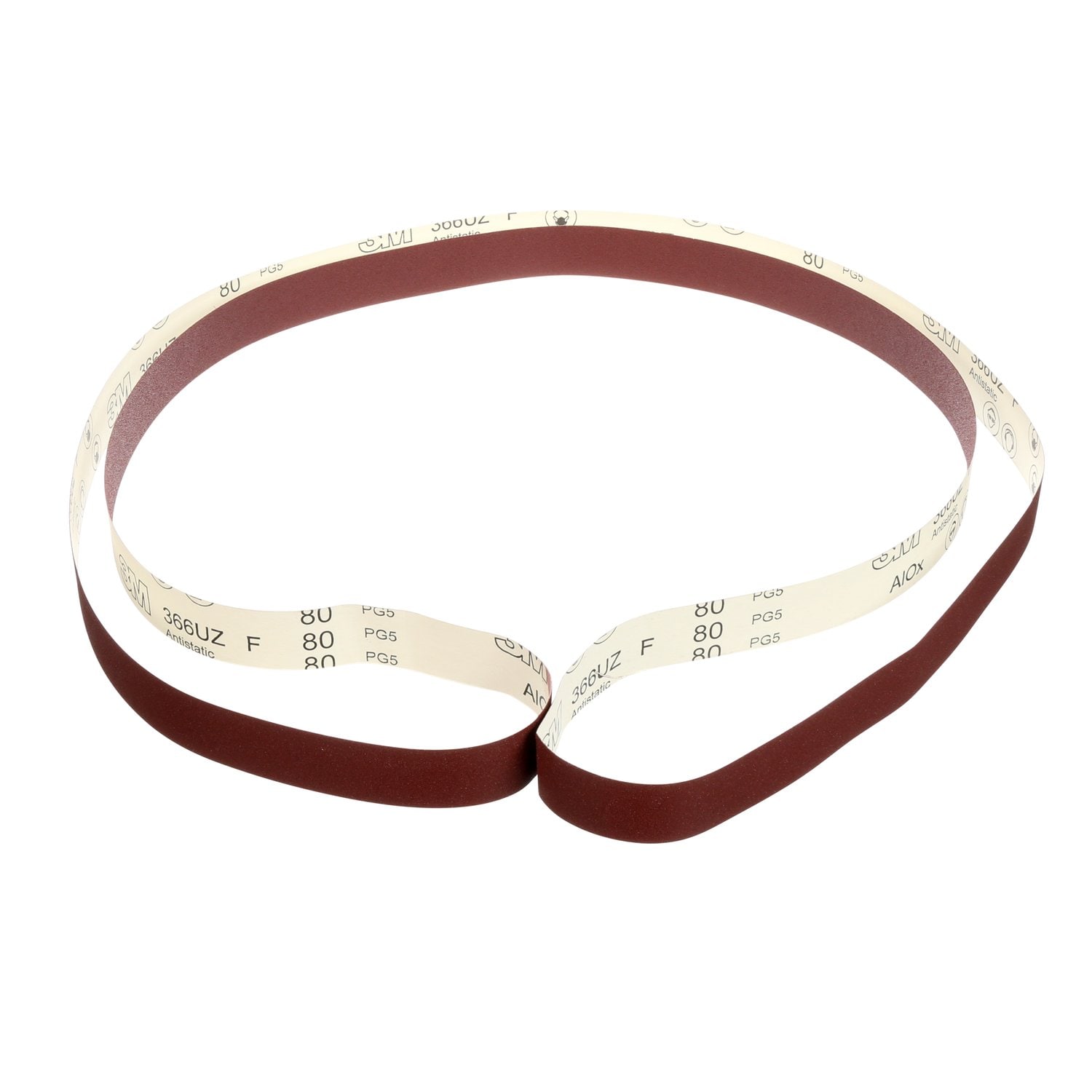 7010513384 - 3M Paper Belt 366UZ, P150 F-weight, 3-1/2 in x 118 in, Sine-lok, Full-flex