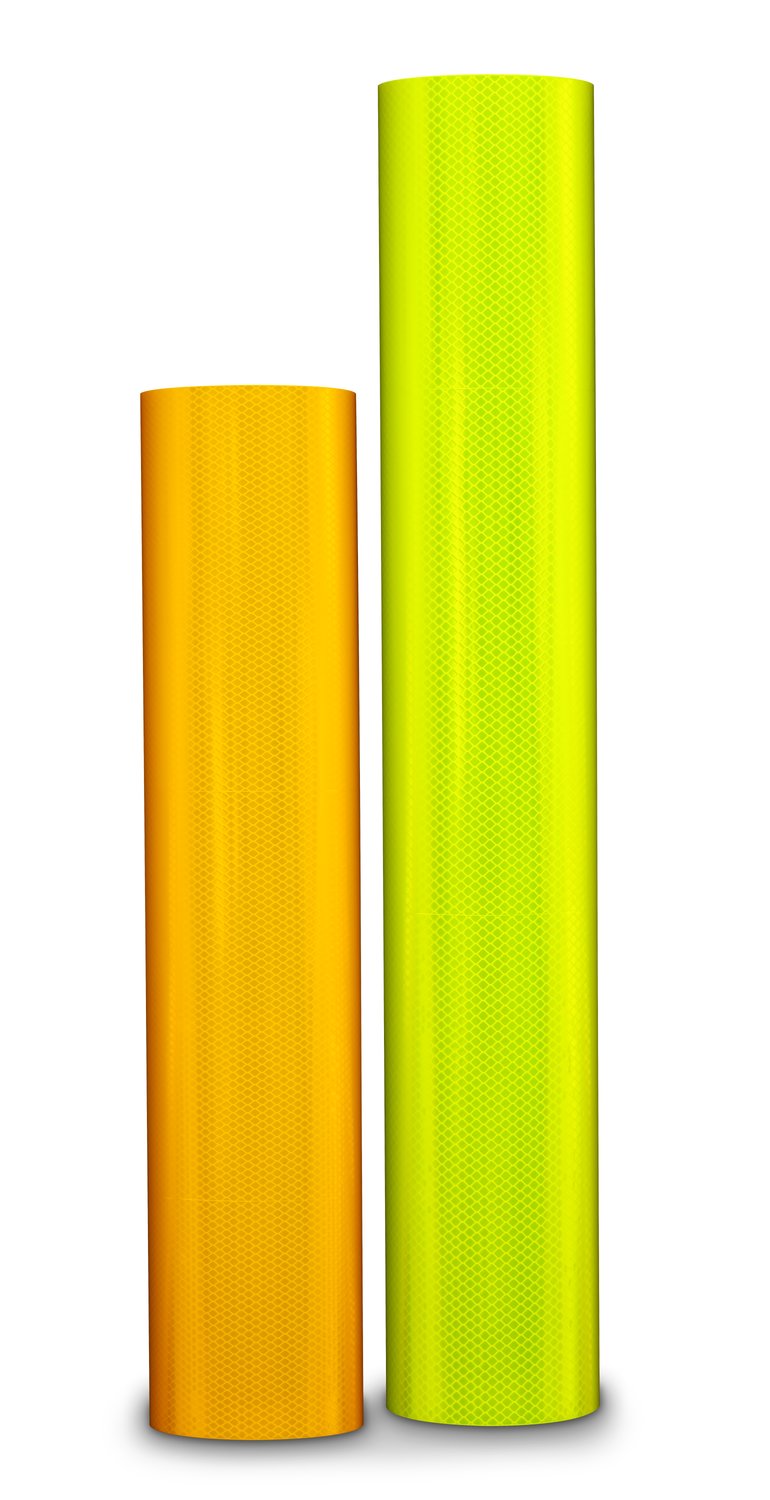 7100155755 - 3M Diamond Grade VIP Reflective Sheeting 3983 Fluorescent Yellow Green with Lead/Trailer, 24 in x 50 yd