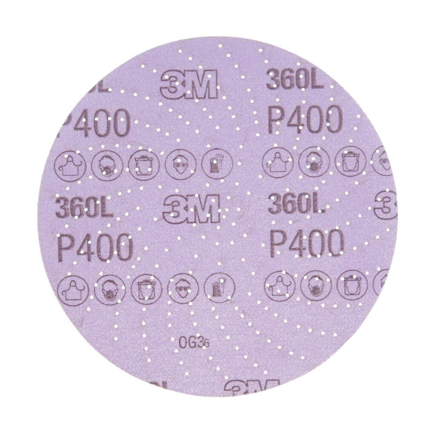 7100077623 - 3M Xtract Film Disc 360L, P400 3MIL, 6 in, Die 600LG, 100/Carton, 500 ea/Case