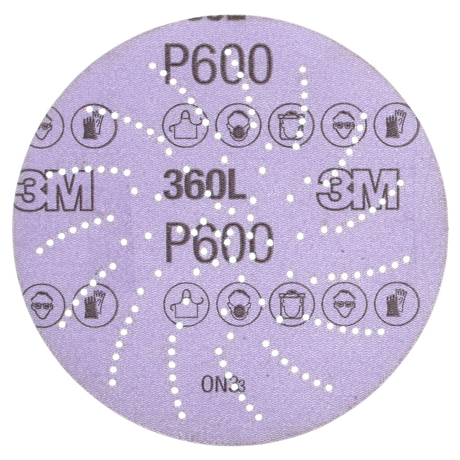 7010029938 - 3M Xtract Film Disc 360L, P600 3MIL, 5 in, Die 500LG, 100/Carton, 500 ea/Case