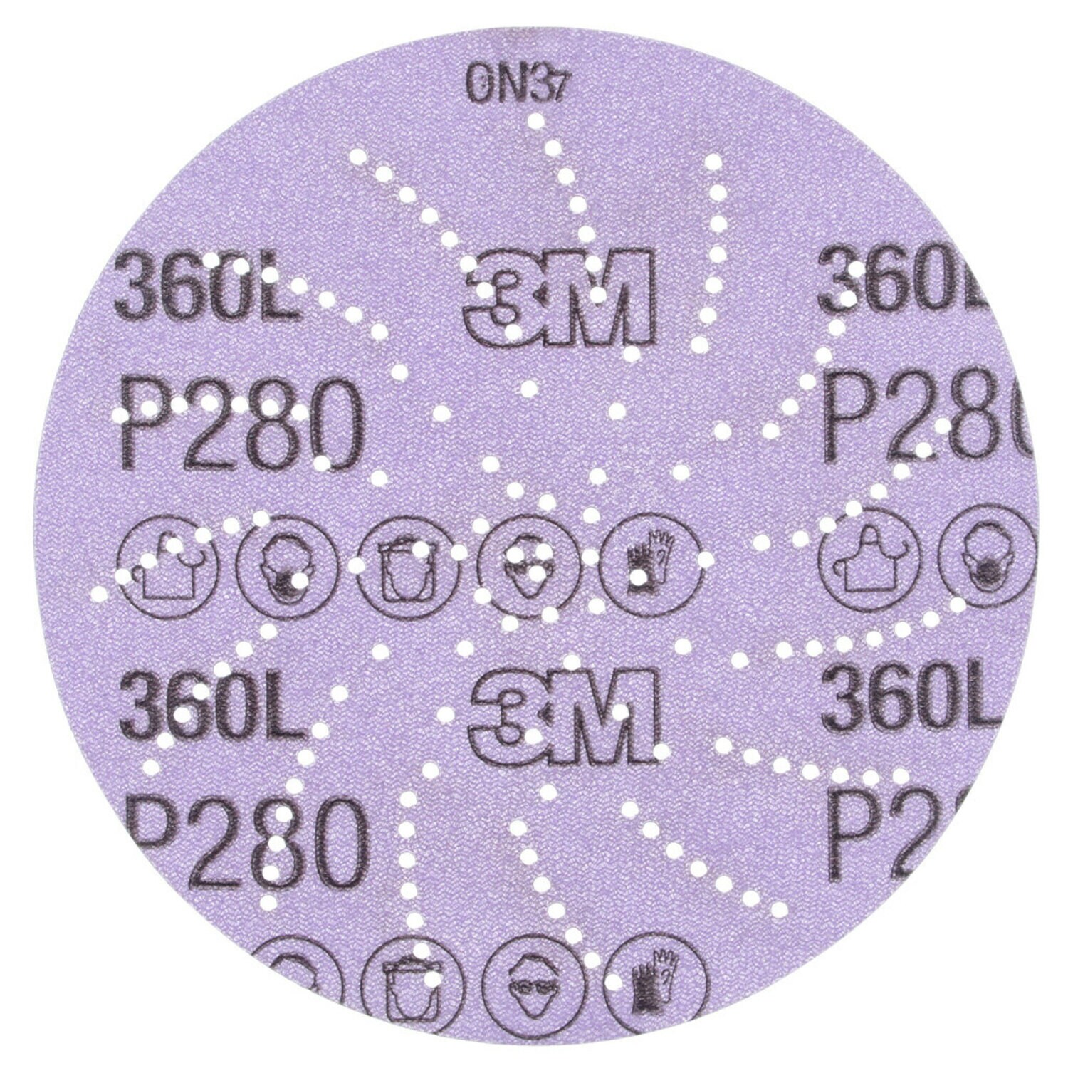 7100028668 - 3M Xtract Film Disc 360L, P280 3MIL, 5 in, Die 500LG, 100/Carton, 500 ea/Case
