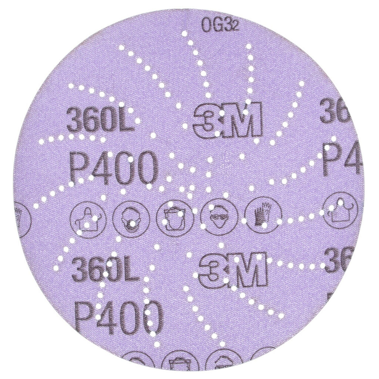7100077549 - 3M Xtract Film Disc 360L, P400 3MIL, 5 in, 100/Carton, 500 ea/Case