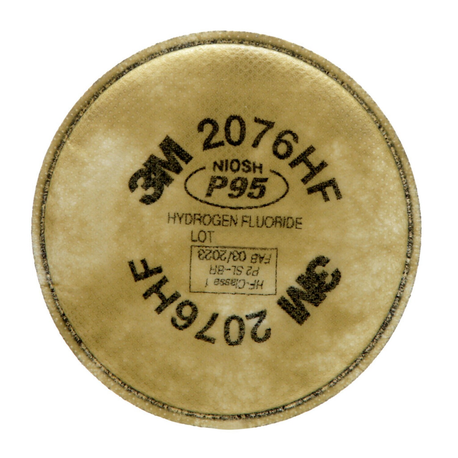 7000021310 - 3M Particulate Cartridge 2076HF, Hydrogen Fluoride, P95, with Nuisance Level Acid Gas Relief 100 EA/Case