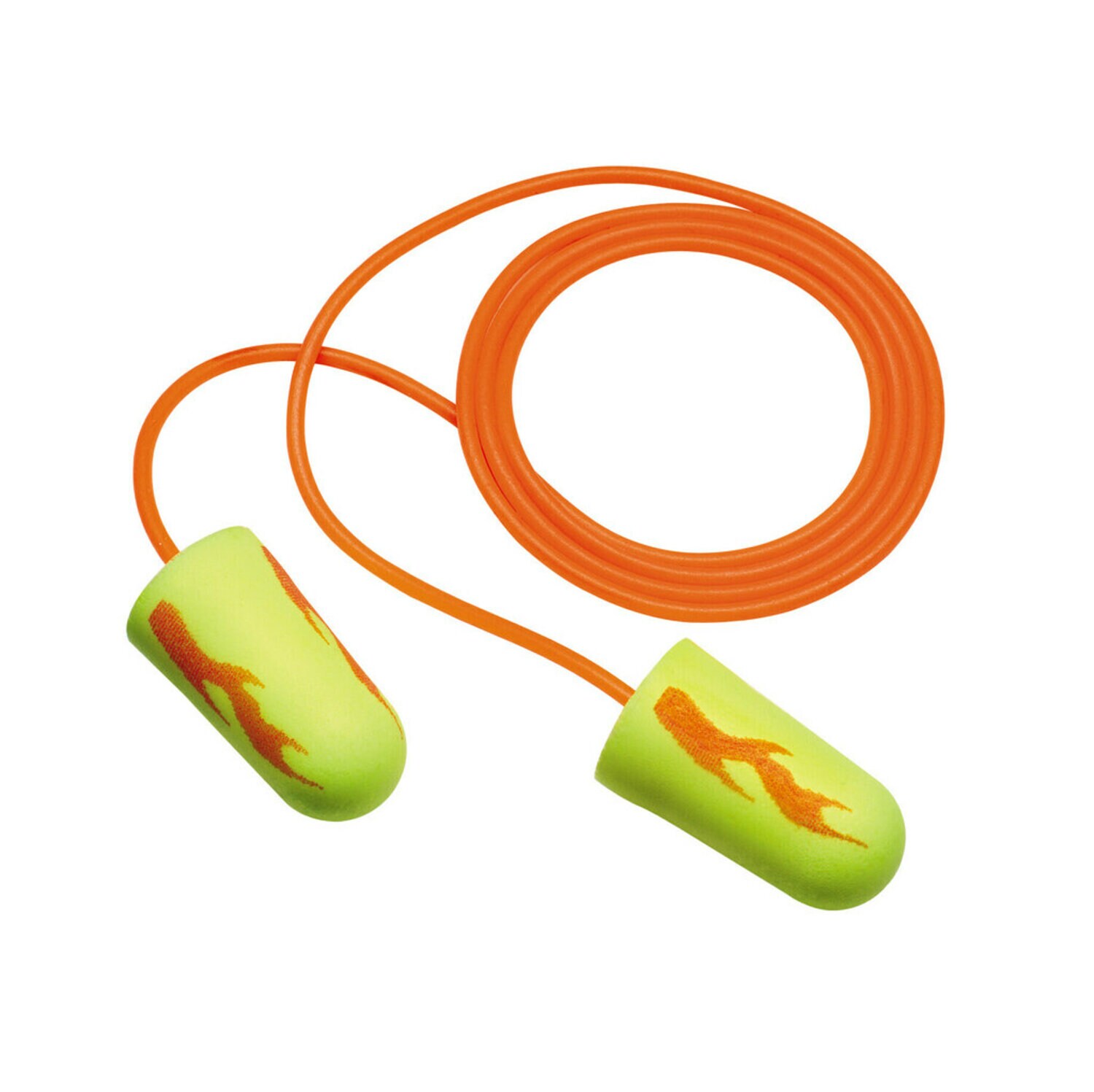 7000052721 - 3M E-A-Rsoft Yellow Neon Blasts Earplugs 311-1252, Corded, Poly Bag, Regular Size, 2000 Pair/Case