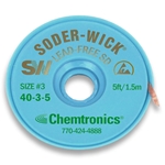 SW14035 - CHEMTRONICS SODER WICK LEAD FREE DESOLDERING WICK 5FT