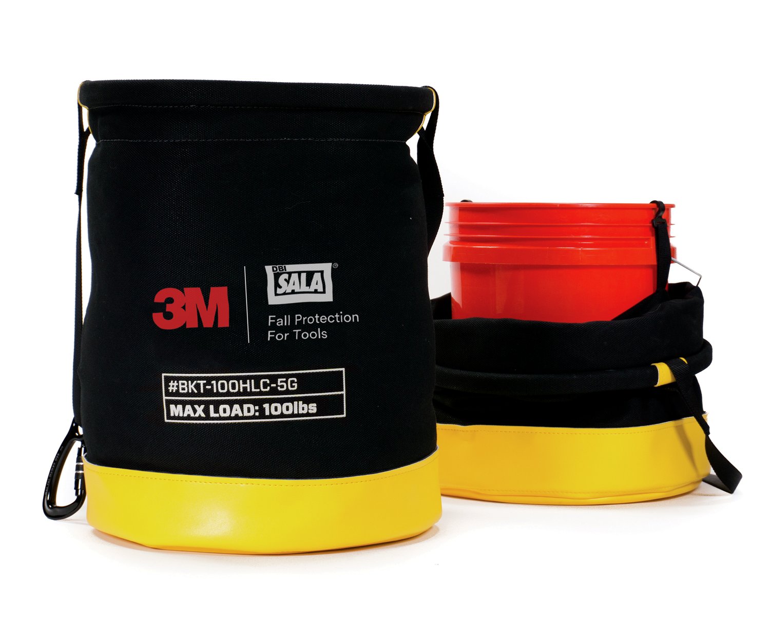 7100237394 - 3M Spill Control 5-Gallon Safe Bucket with Hook and Loop Closure 1500135, 100 lb Capacity, Canvas