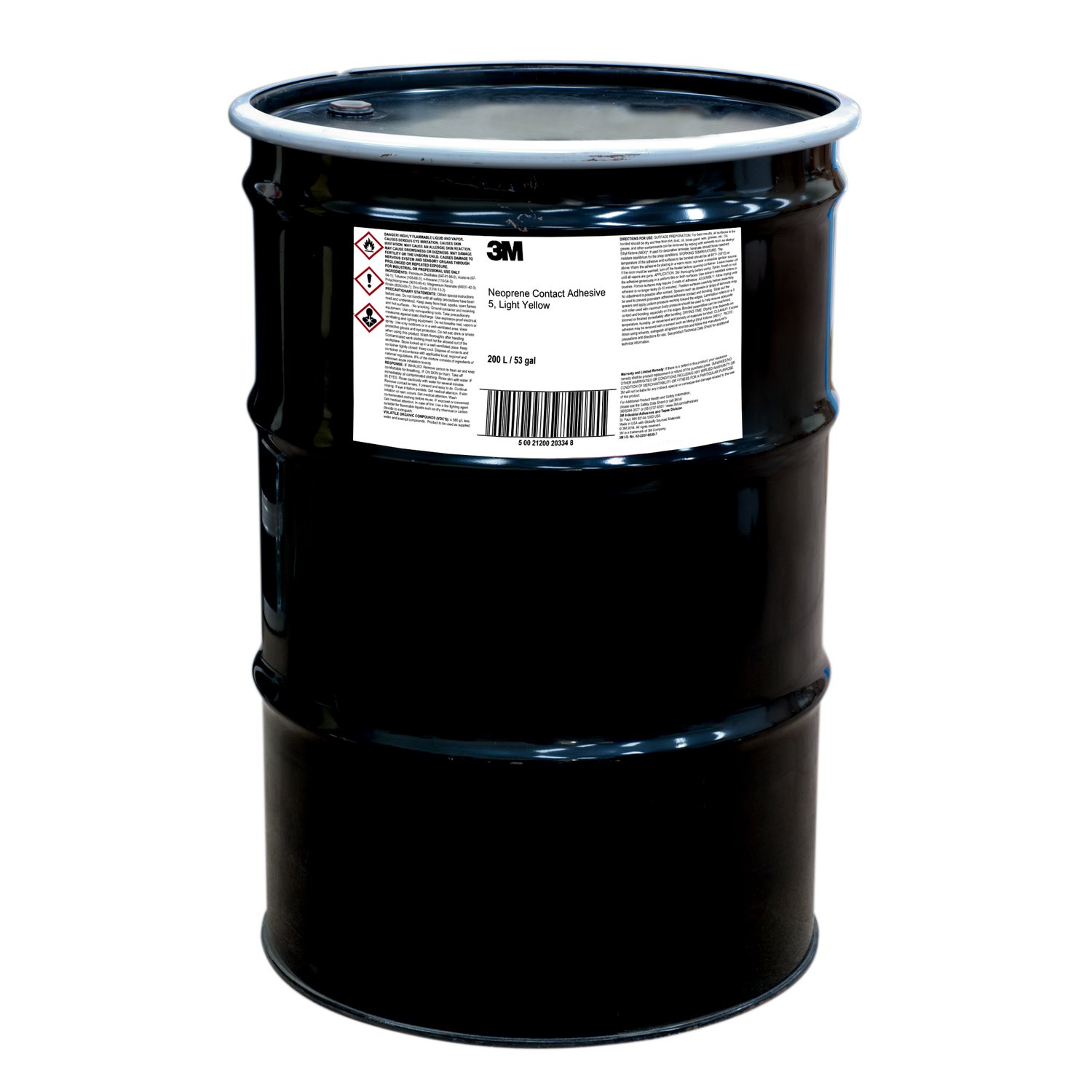7010330064 - 3M Neoprene Contact Adhesive 5, Light Yellow, 55 Gallon Agitator (53 Gallon Net), Drum