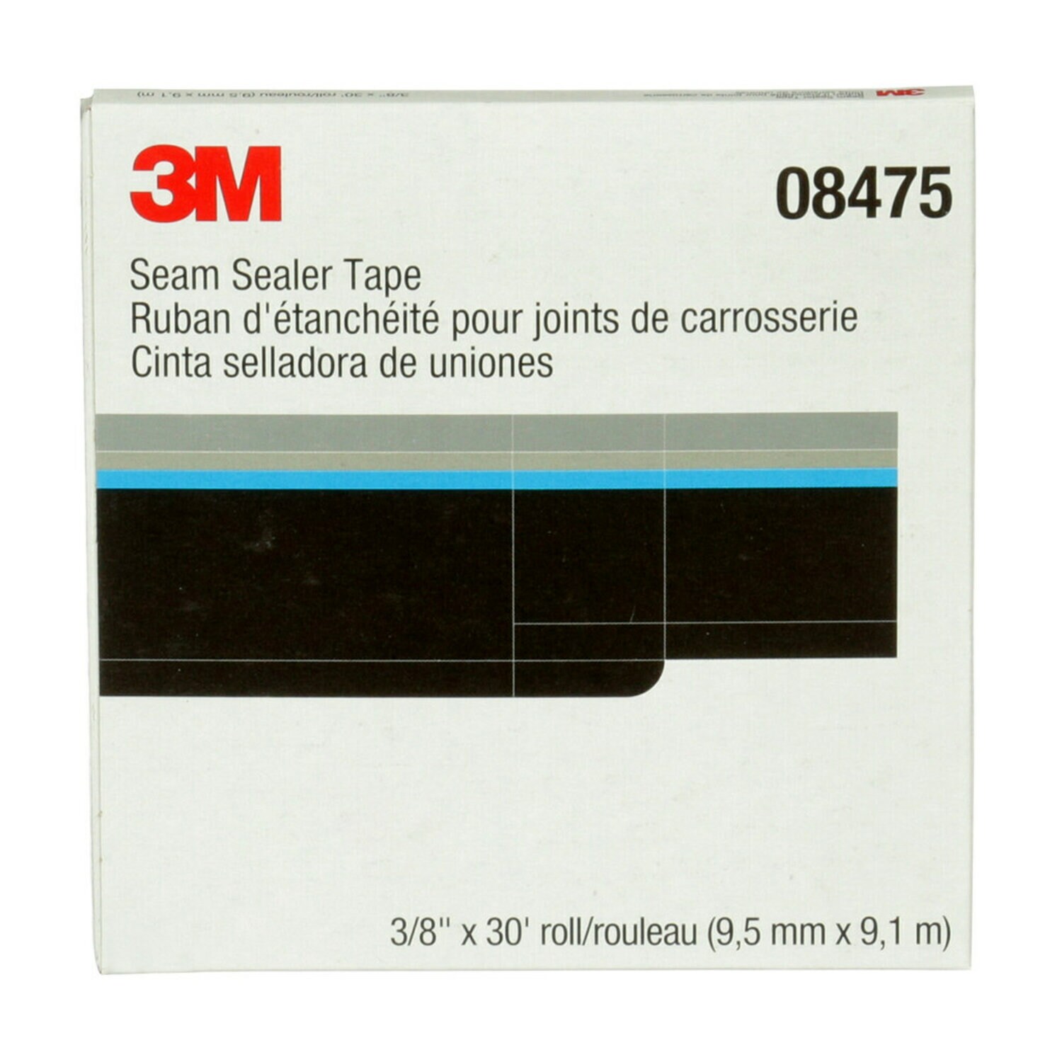 7000028969 - 3M Seam Sealer Tape 08475, 3/8 in x 30 ft, 12/Case