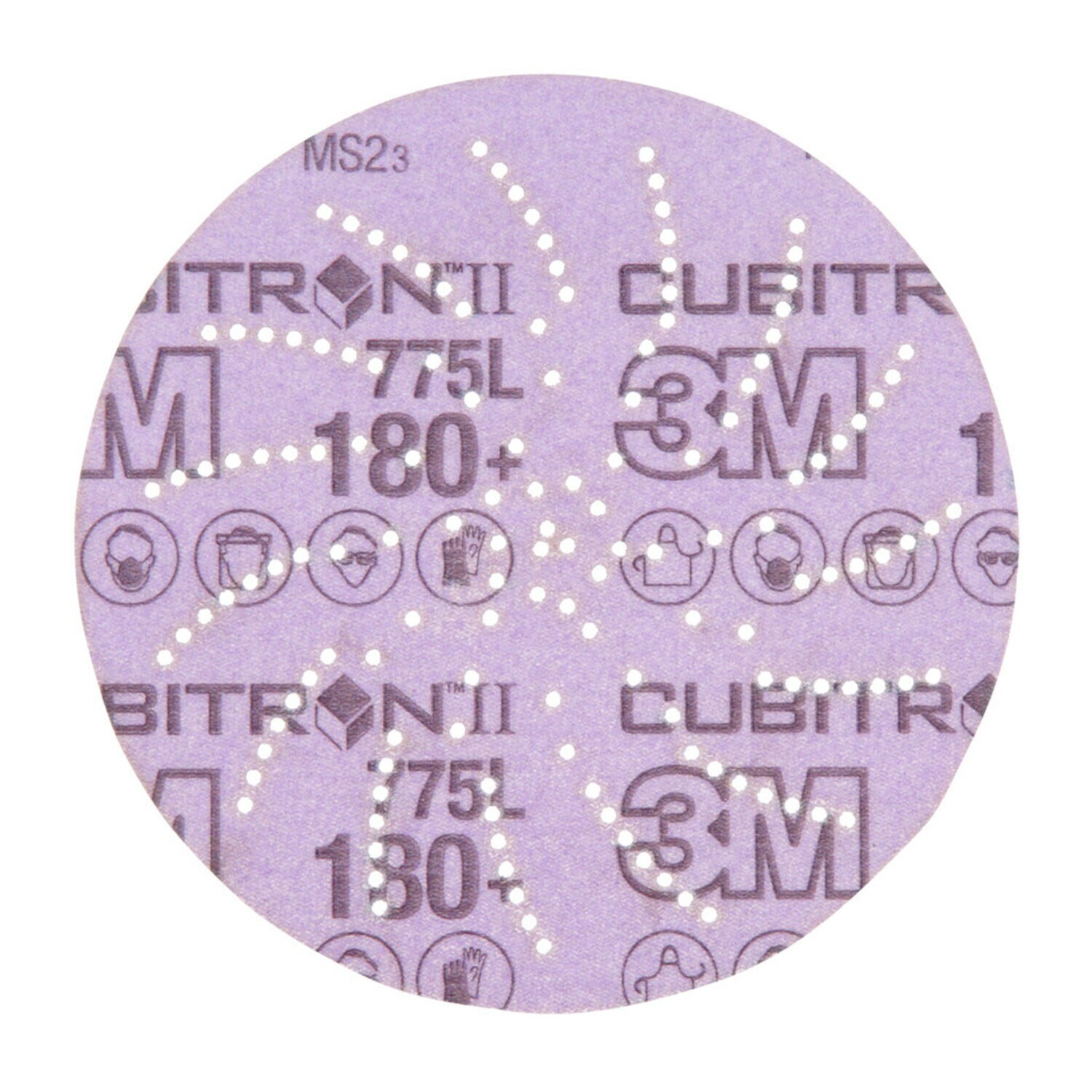 7100064177 - 3M Xtract Cubitron II Film Disc 775L, 180+ 3MIL, 5 in, Die 500LG, 50/Carton, 250 ea/Case