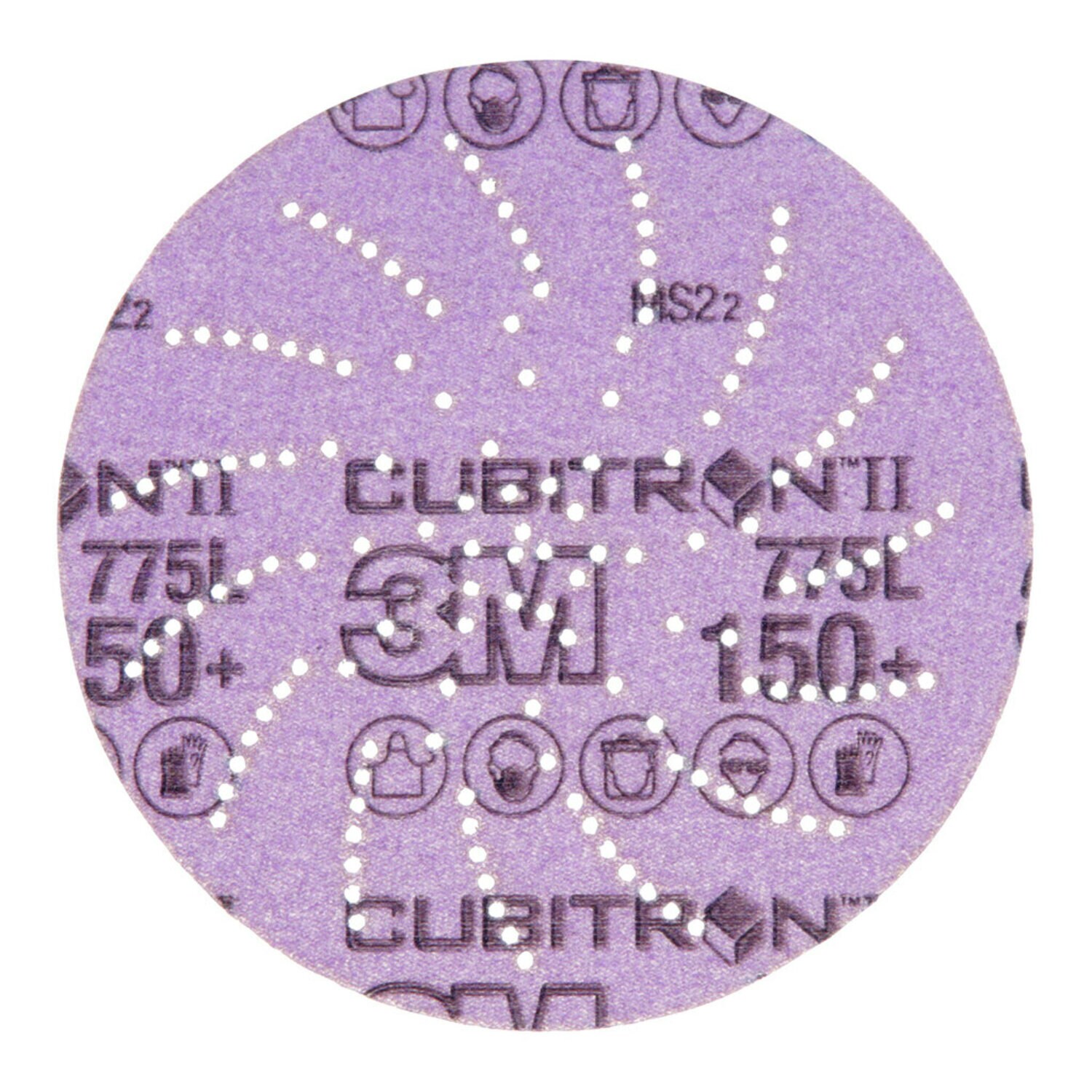 7100064175 - 3M Xtract Cubitron II Film Disc 775L, 150+ 3MIL, 5 in, Die 500LG, 50/Carton, 250 ea/Case