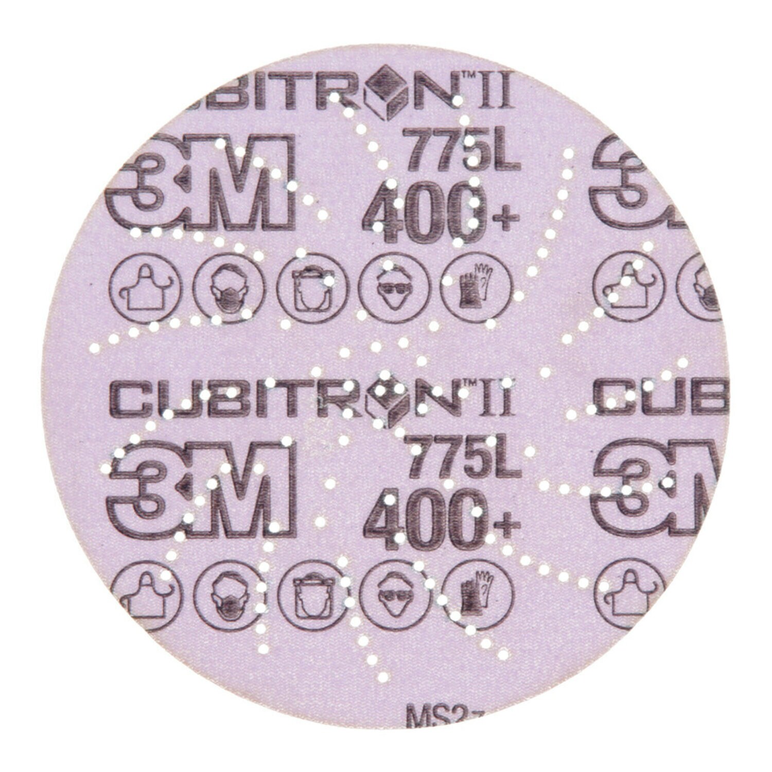 7100145404 - 3M Xtract Cubitron II Film Disc 775L, 400+ 3MIL, 5 in, Die 500LG, 50/Carton, 250 ea/Case