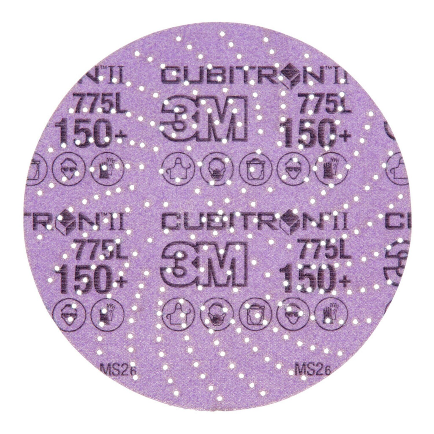 7100065918 - 3M Xtract Cubitron II Film Disc 775L, 150+ 3MIL, 6 in, Die 600LG, 50/Carton, 250 ea/Case