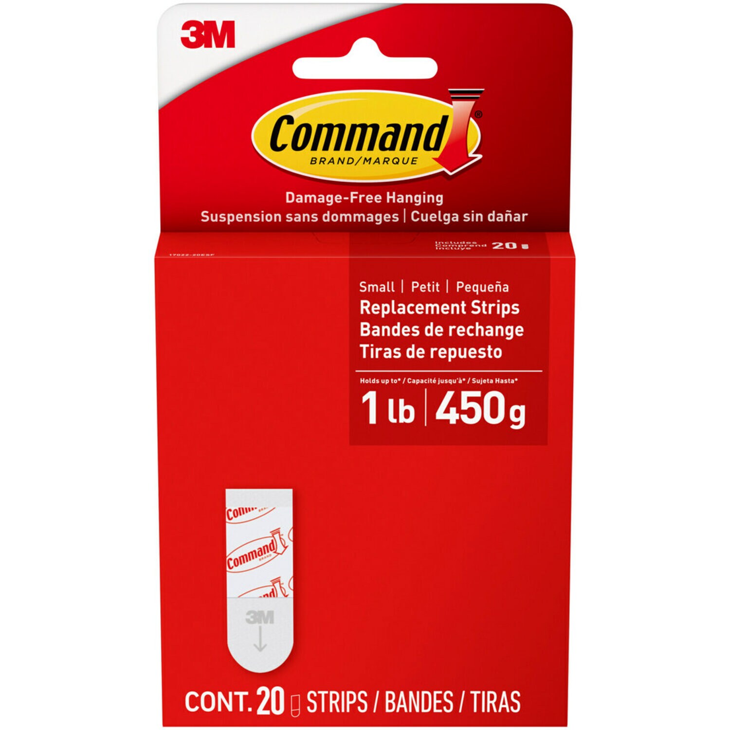 7100338345 - Command Small Foam Replacement Strips 17022-20ESF, 20 Strips