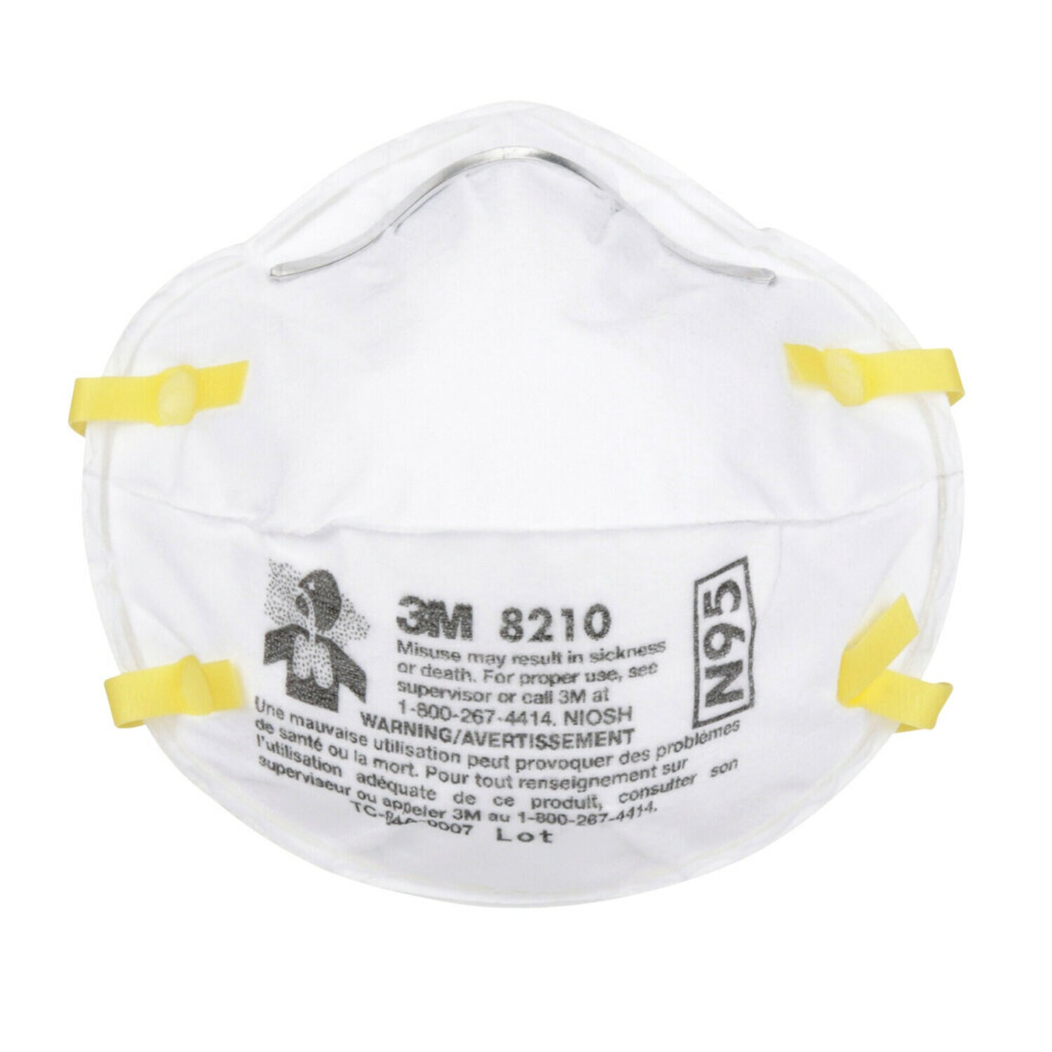 7100132742 - 3M Particulate Respirator 8210, N95 160 EA/Case