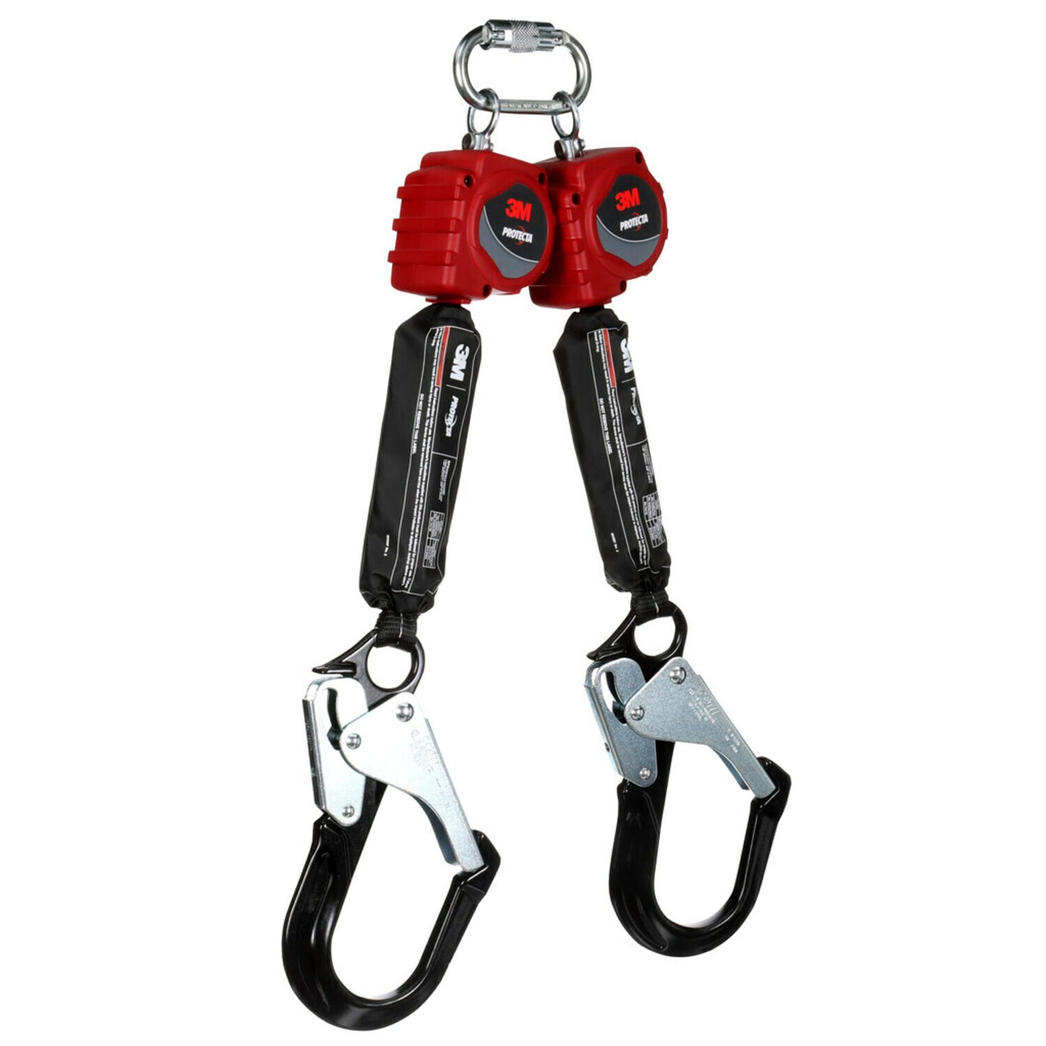 7100319949 - 3M Protecta Twin-Leg Self-Retracting Lifeline with Carabiner 3100634, Web, Aluminum Rebar Hooks, 6 ft
